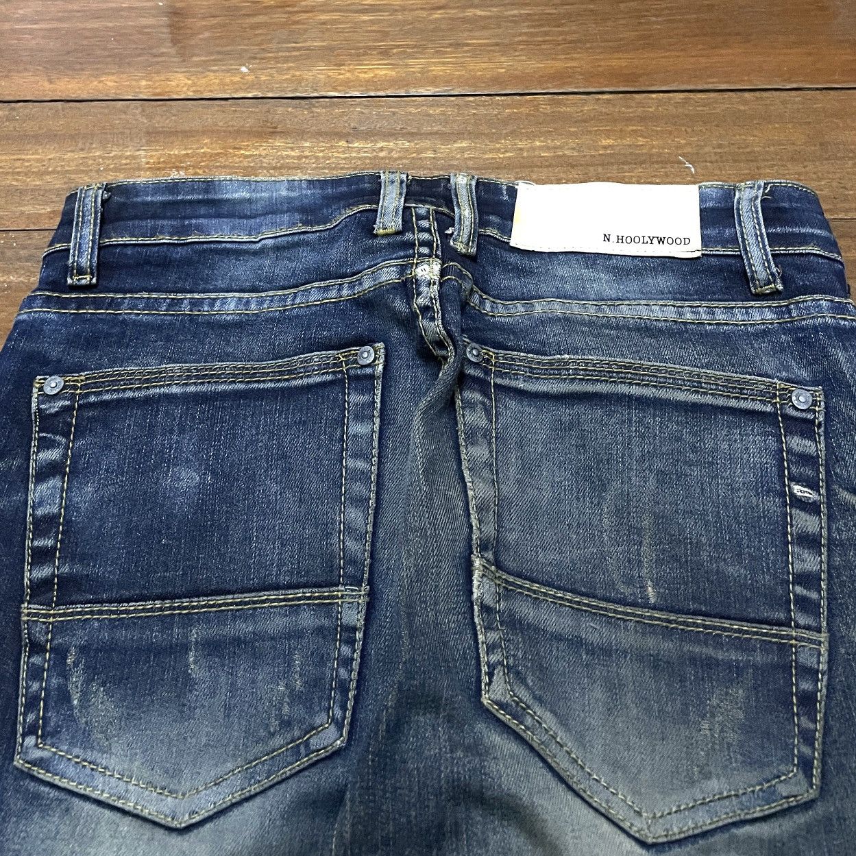 N.Hoolywood Rare Design Vintage Brand N Hoolywood Distressed Jeans 2000s Size US 29 - 4 Thumbnail