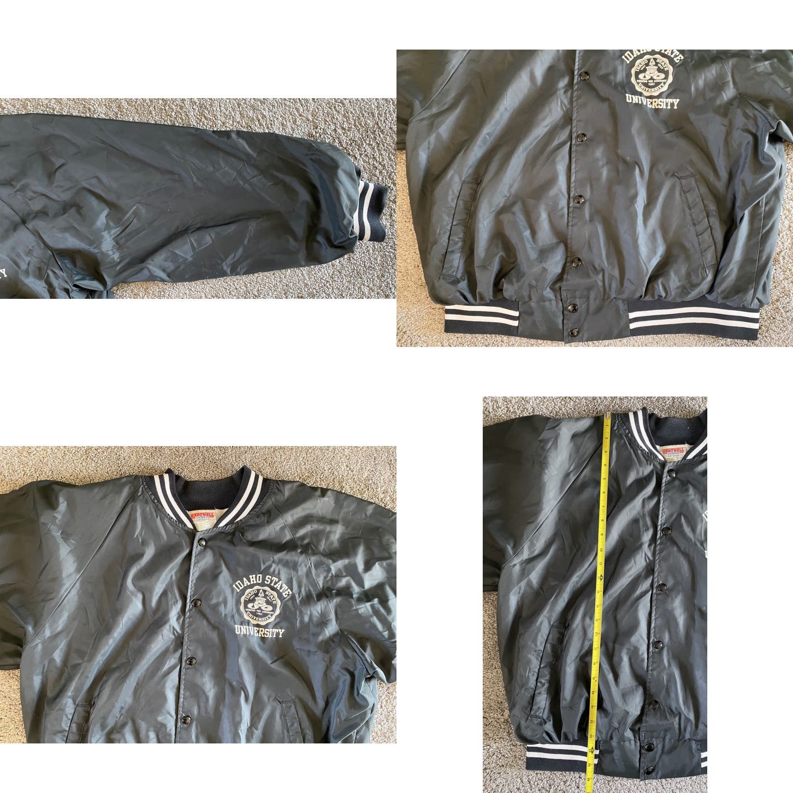 Vintage VINTAGE Hartwell Jackets Men’s 2XL Black Idaho State University Made In USA Jacket Size US XXL / EU 58 / 5 - 8 Thumbnail