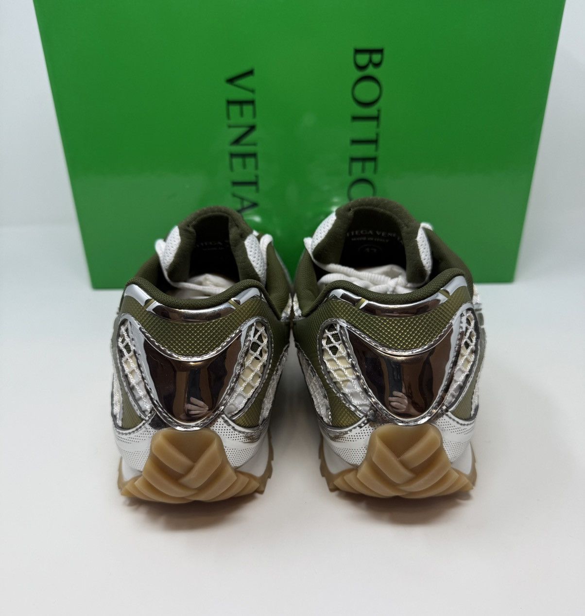 Bottega Veneta Bottega Veneta Orbit Sneaker Mud/White Size US 10 / EU 43 - 5 Thumbnail