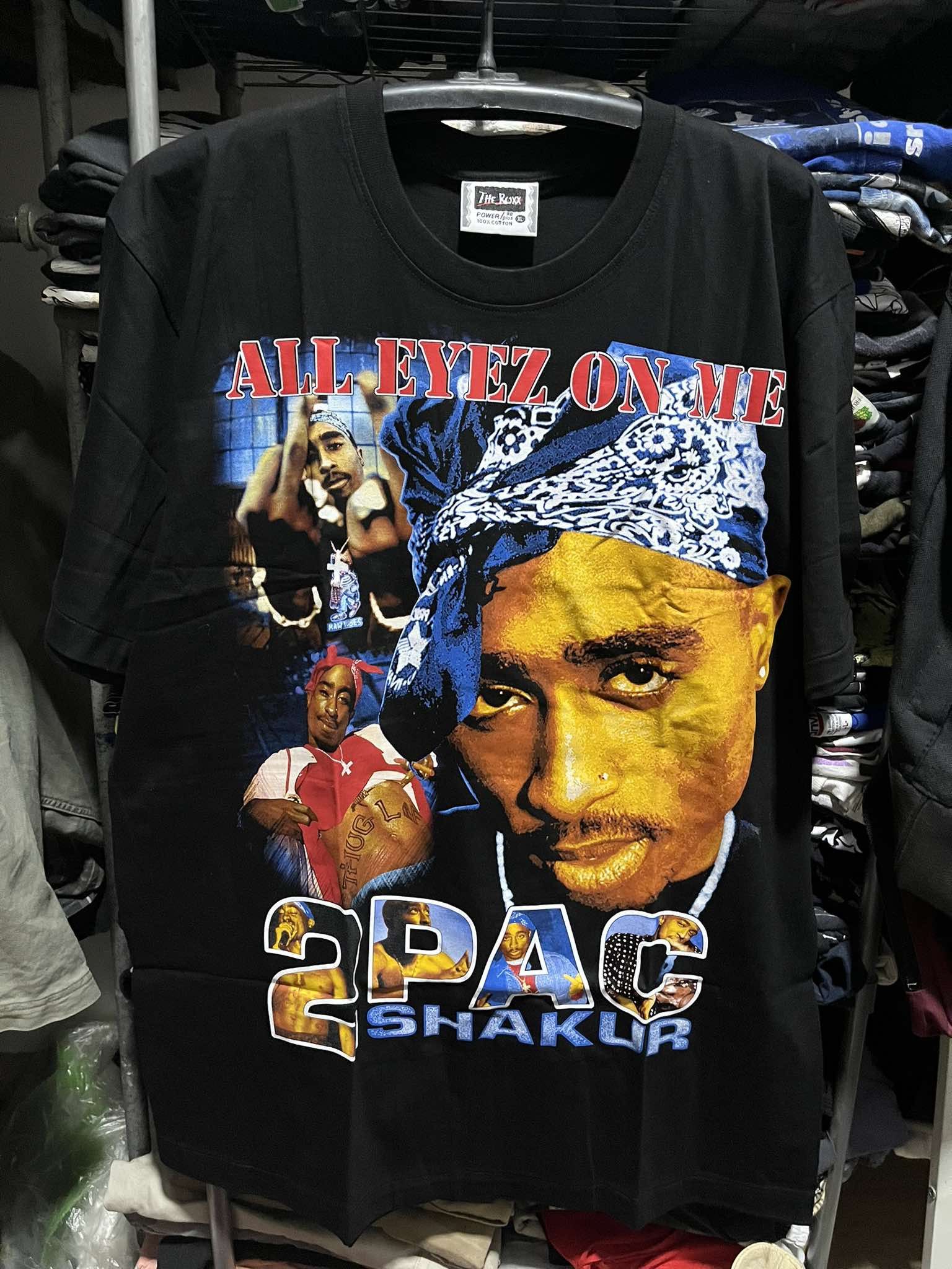 Rap Tees × Vintage 2Pac Tupac Shakur All Eyez On Me Rap Tee Size US XL / EU 56 / 4 - 1 Thumbnail