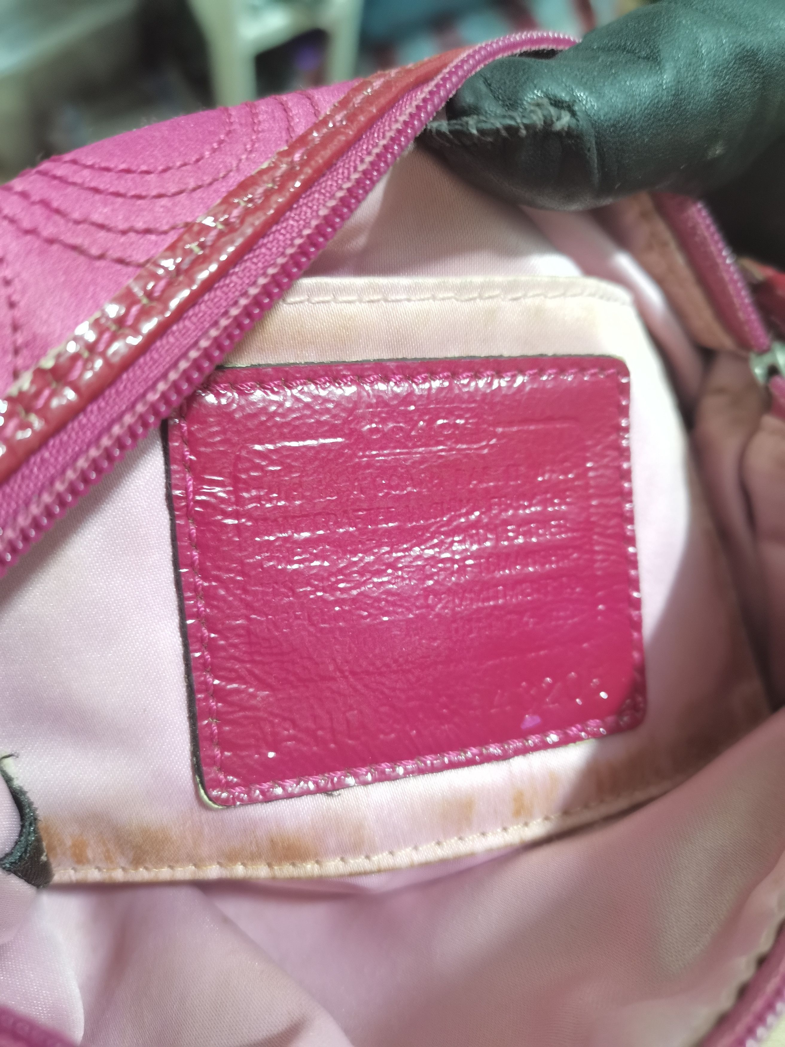 Coach Coach monogram pink pochette hand bag baguette Size ONE SIZE - 12 Thumbnail