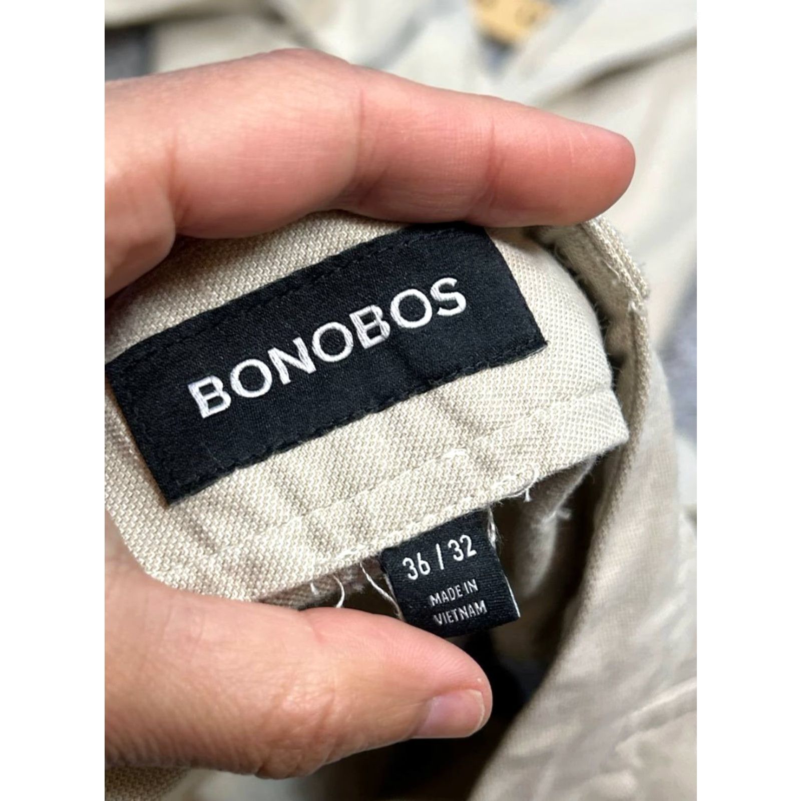 Bonobos Bonobos Chino Pants Mens 36 Beige Cotton Stretch Athletic High Rise Straight Leg Size US 36 / EU 52 - 7 Thumbnail