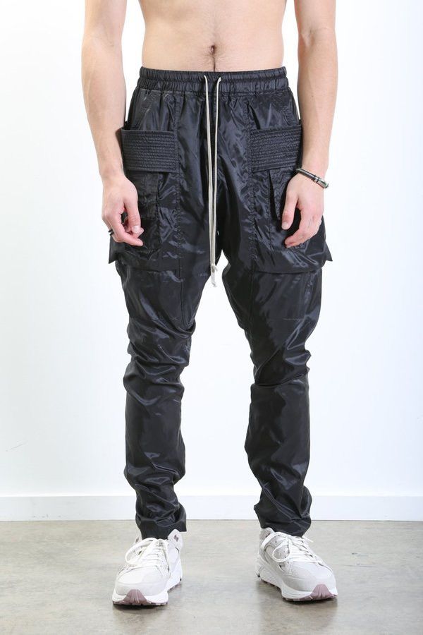 Rick Owens Drkshdw 🔥Rick Owens DRKSHDW Nylon Creatch Cargo Drawstring Pants Size US 34 / EU 50 - 13 Thumbnail