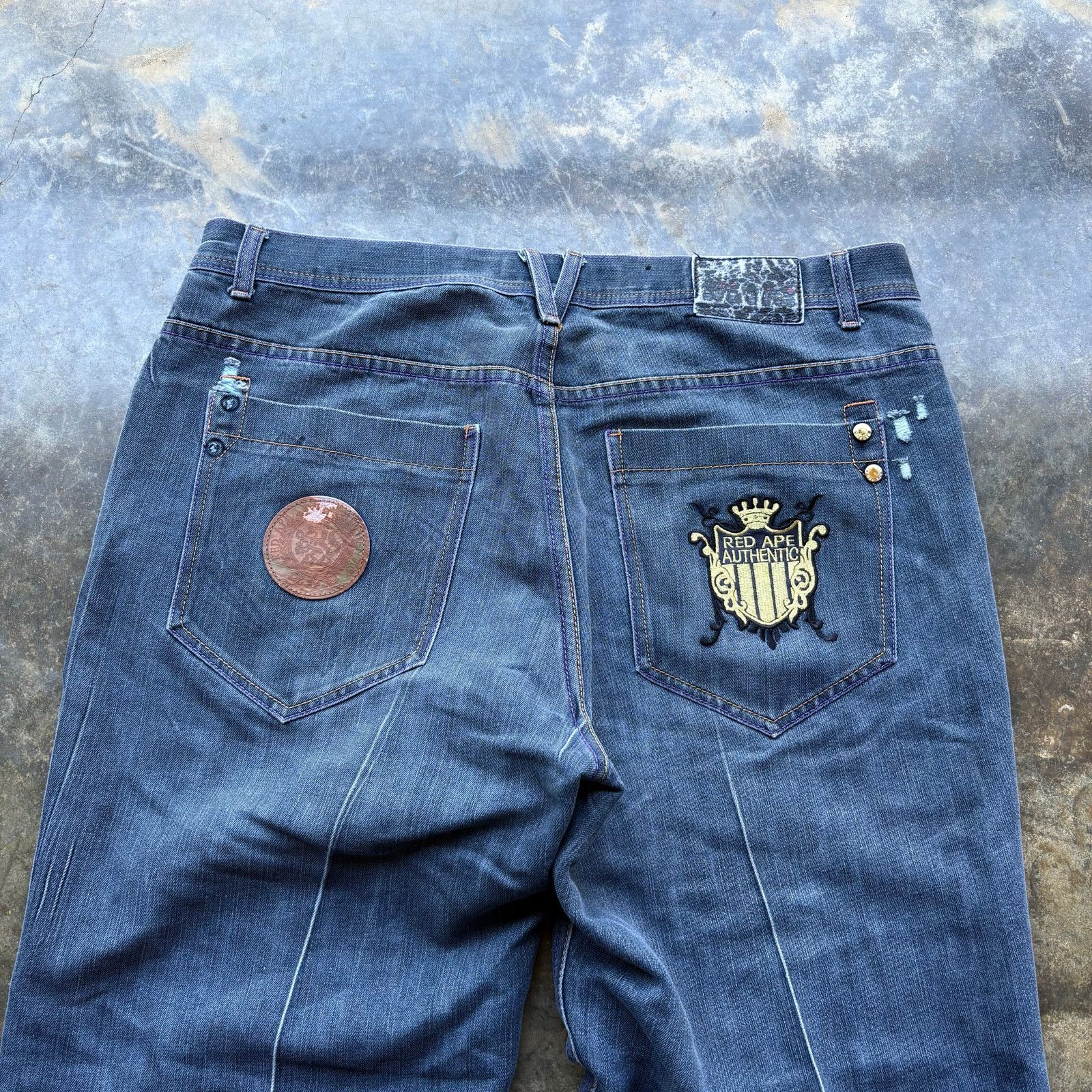 Southpole Vintage Baggy Faded Red Ape Essential Skater Jeans Size US 40 / EU 56 - 2 Thumbnail