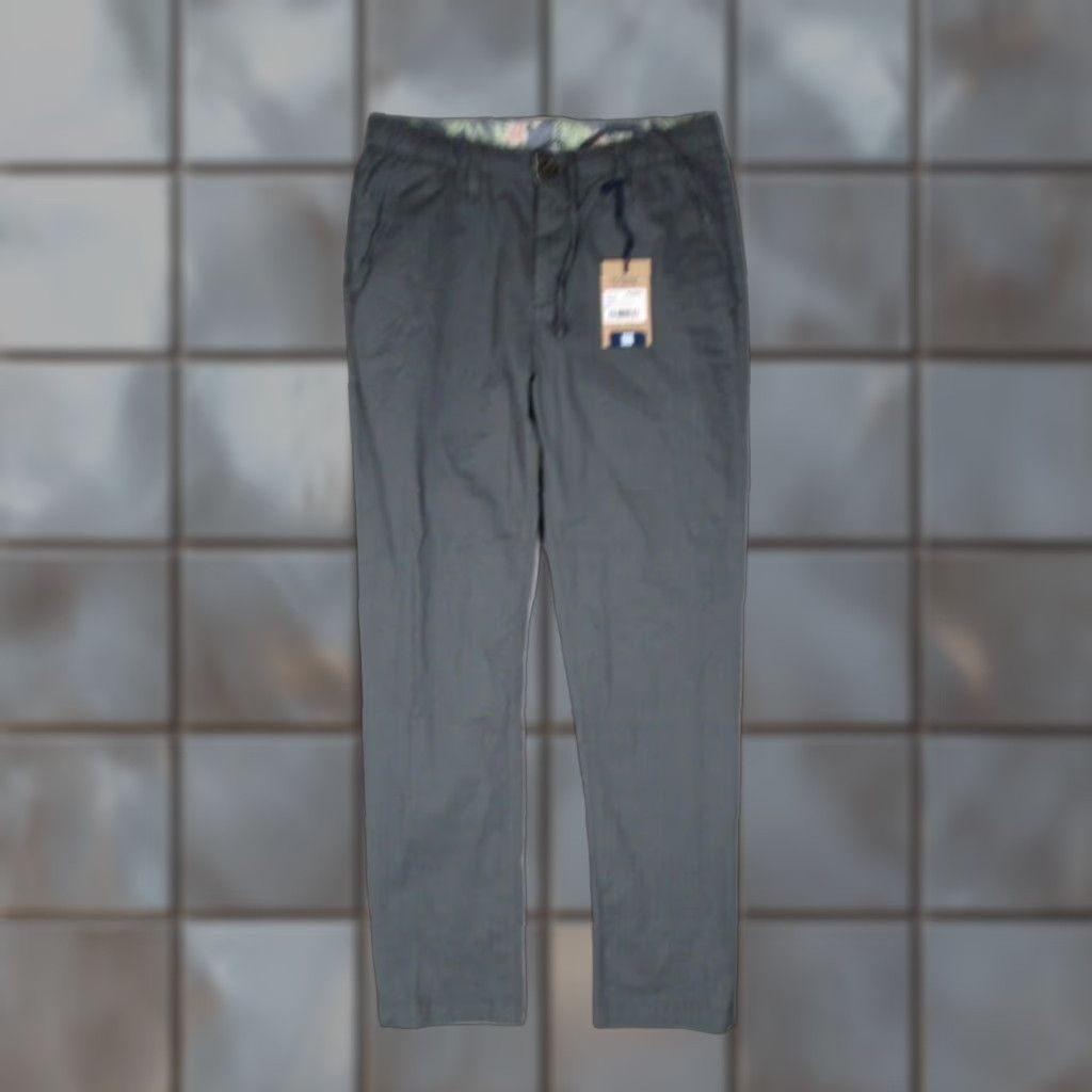 Chubbies Chubbies Mens Relaxed Fit Stretch Twill Chino Pants Large Gray Cotton Blend Size US 33 - 1 Thumbnail