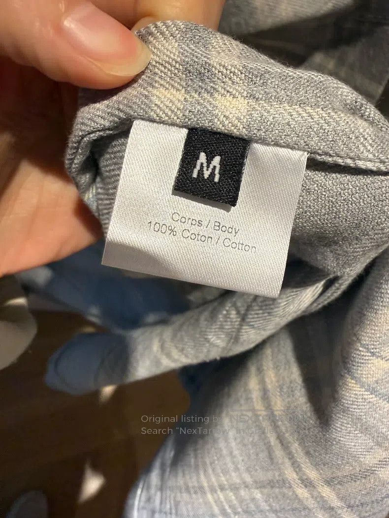 Y/Project Y/Project Gray Blue Plaid Cotton Flannel Asymmetric Decons Size M / US 6-8 / IT 42-44 - 6 Thumbnail