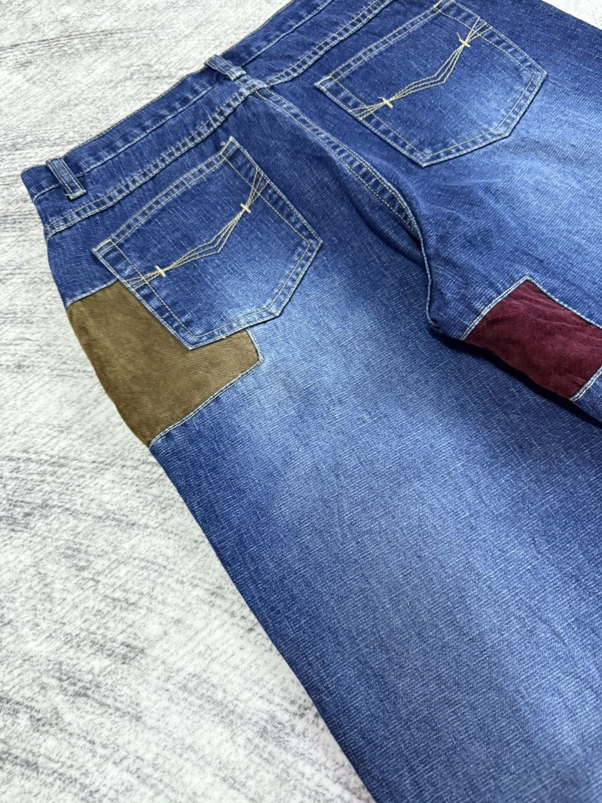 Japanese Brand × Tornado Mart Tornado Mart Style Patch Work Flared Jeans Route 66 Size US 28 / EU 44 - 21 Thumbnail