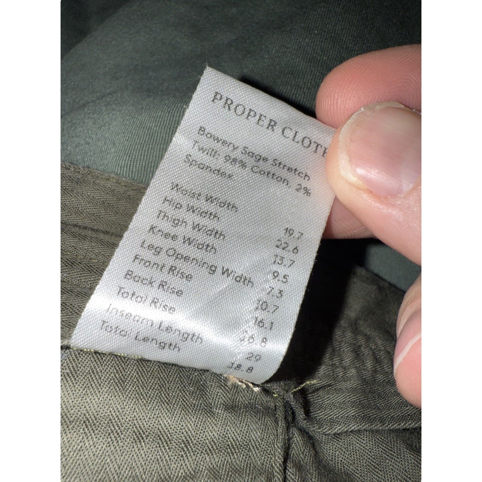 Proper Cloth Proper Cloth Green Chino Pants Mens 40 Regular Inseam 29 Stretch Lightweight Zip Front Casual Formal Workwear Pants Size US 40 / EU 56 - 7 Thumbnail