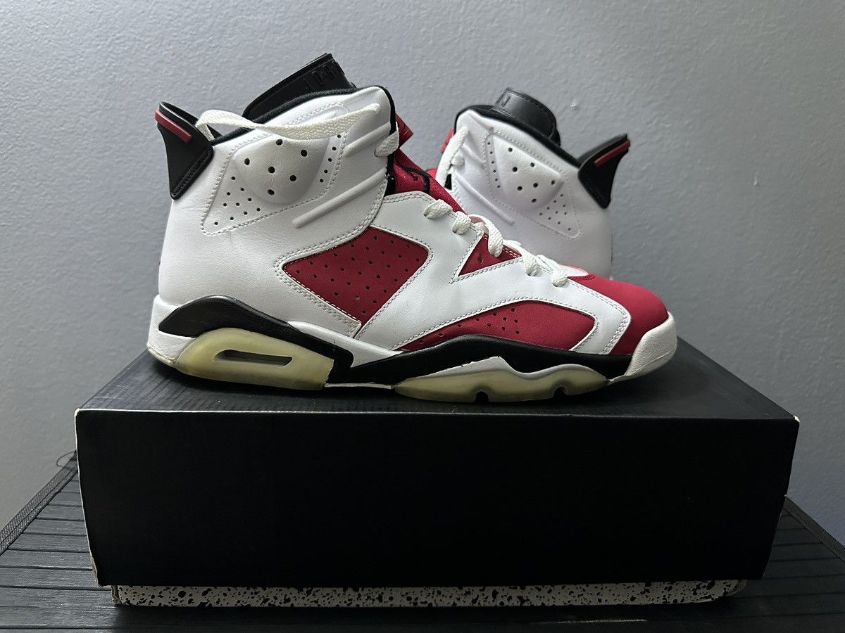 Jordan Brand × Nike 2008 Nike Air Jordan VI 6 Carmine CDP Size US 10.5 / EU 43-44 - 6 Thumbnail