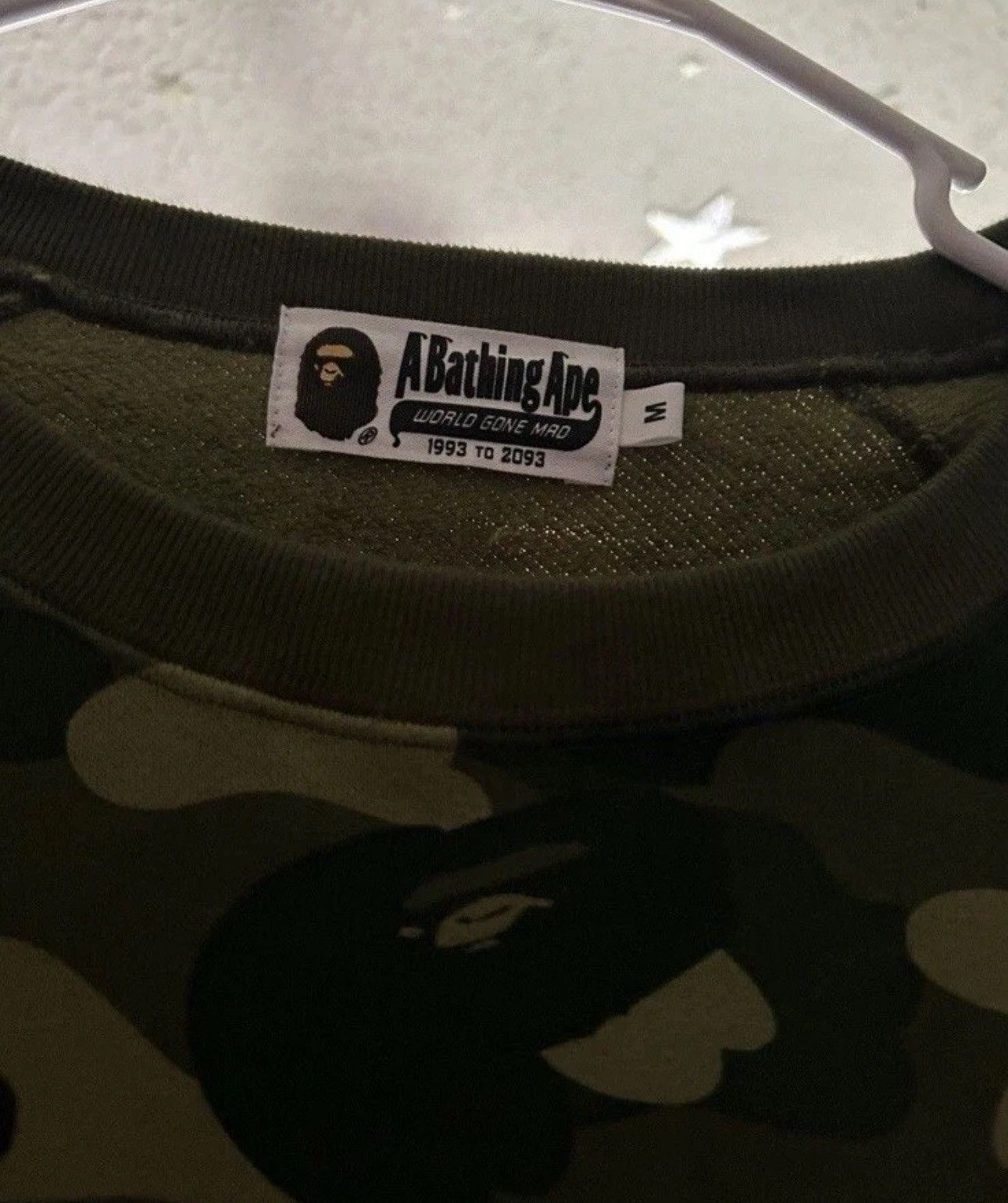 Bape × Swarovski Bape Swavorski Green camo sweatshirt/crewneck Size US M / EU 48-50 / 2 - 4 Thumbnail