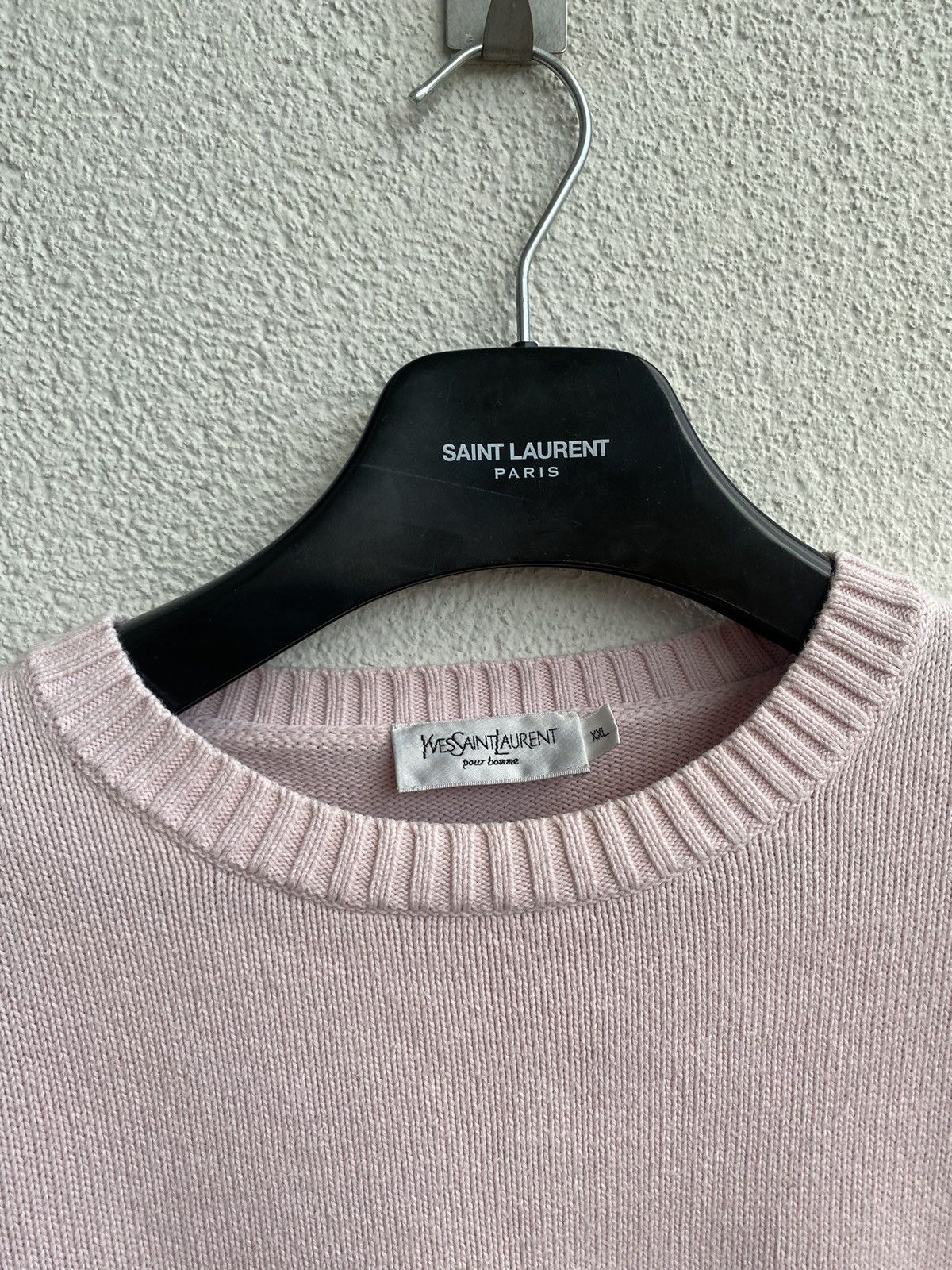 Yves Saint Laurent Pinky Cream YSL Sweater Knit Size US XXL / EU 58 / 5 - 7 Thumbnail