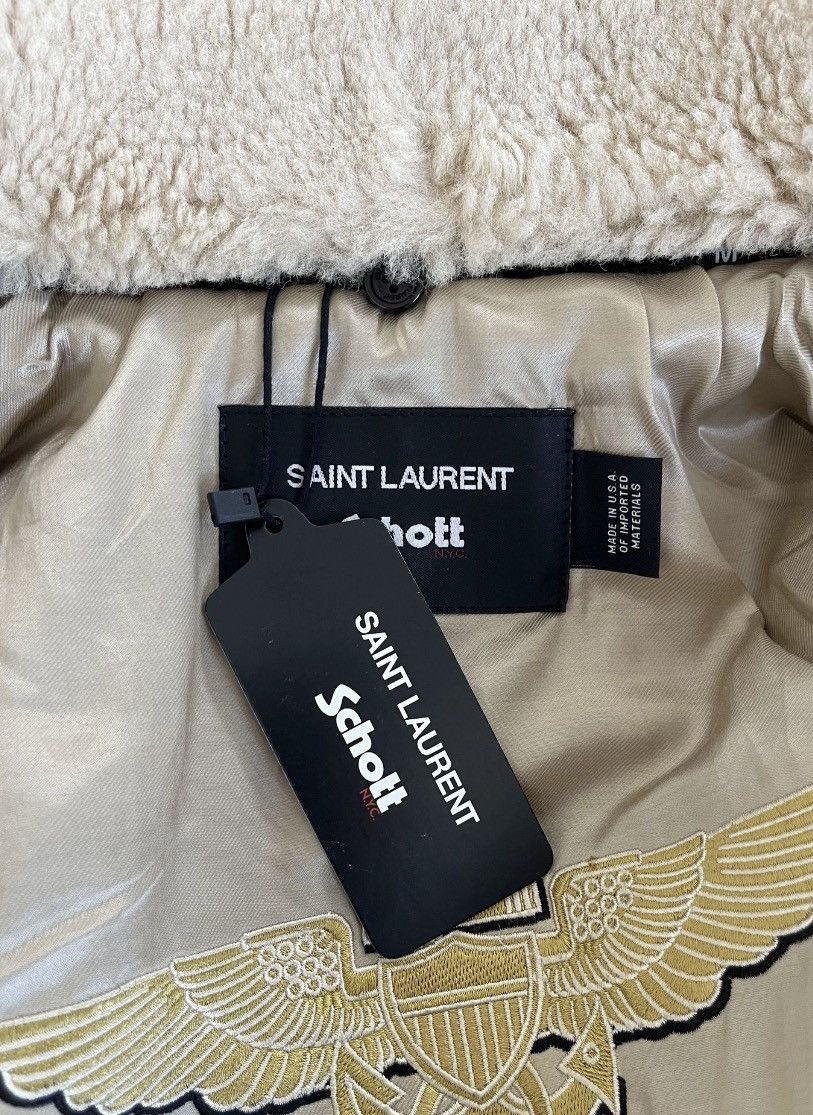 Saint Laurent Paris Saint laurentXSchott NYC patch shearling leather jacket sz M Size US M / EU 48-50 / 2 - 10 Thumbnail