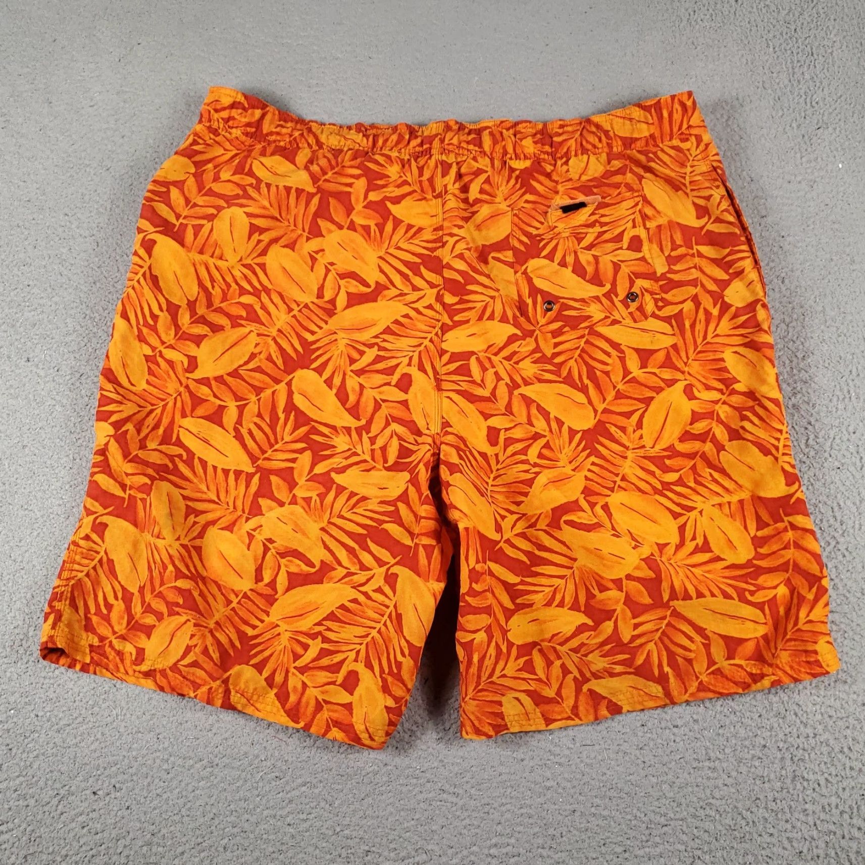 Nautica VINTAGE Nautica Shorts Bottom Men 2XL Orange Floral Beach Surf Trunks Mens American Hawaiian Classic 90s Size US 39 - 7 Thumbnail
