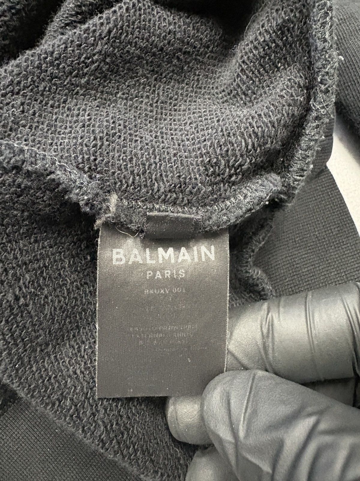 Balmain Balmain Paris Logo Sweatshirt Shoulder Panel Detail Black XS Size XS / US 0-2 / IT 36-38 - 11 Thumbnail