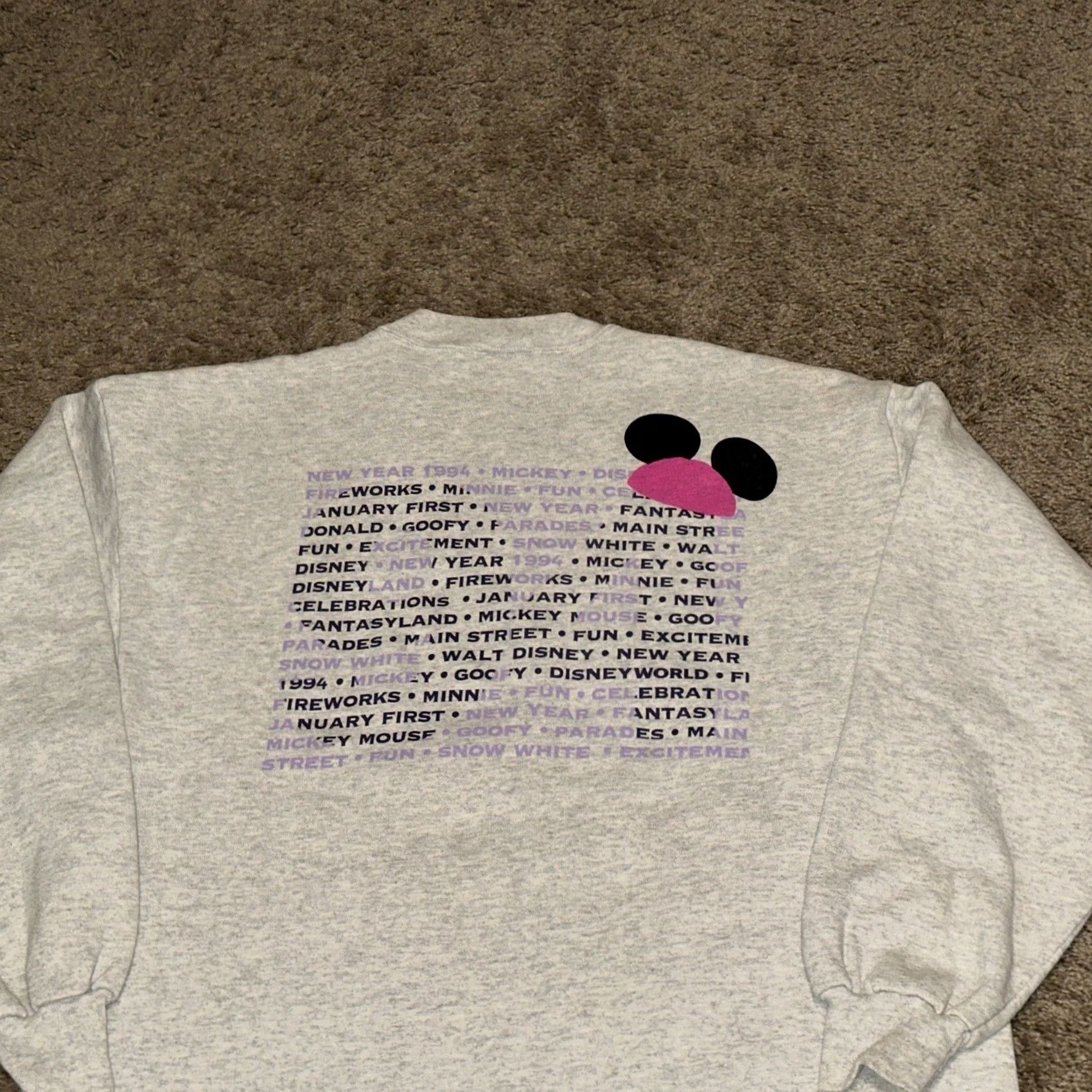 Disney VINTAGE Disney World Sweatshirt Mens XL 1994 Mickey Mouse Gray 90s Pullover Size US XL / EU 56 / 4 - 6 Thumbnail