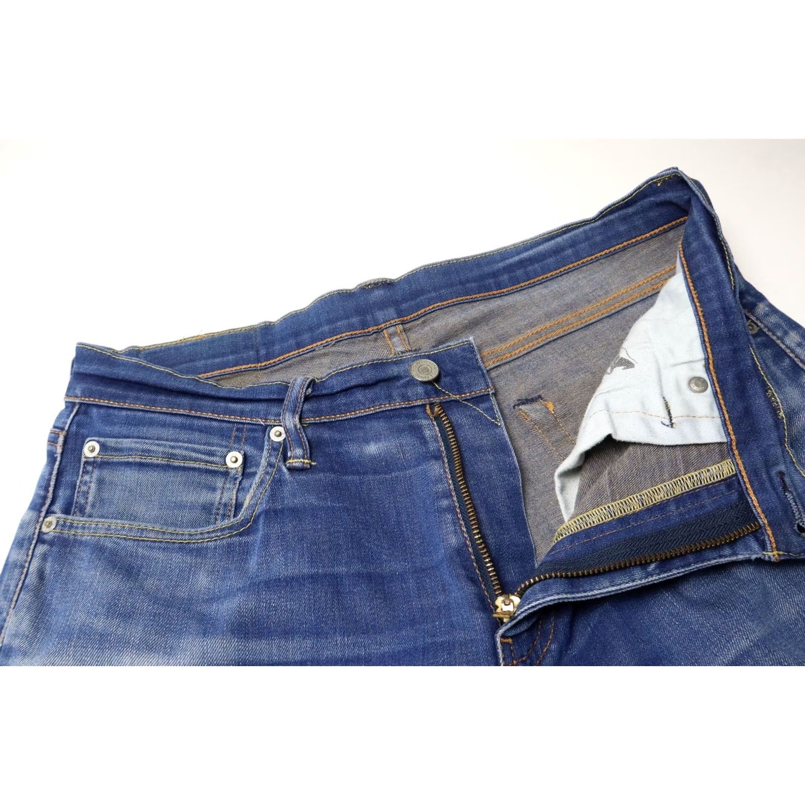 Levi's LEVI'S Jeans Slim Fit Blue Denim Zip Fly Stretched Faded W33/L32 Men Size US 33 - 4 Thumbnail