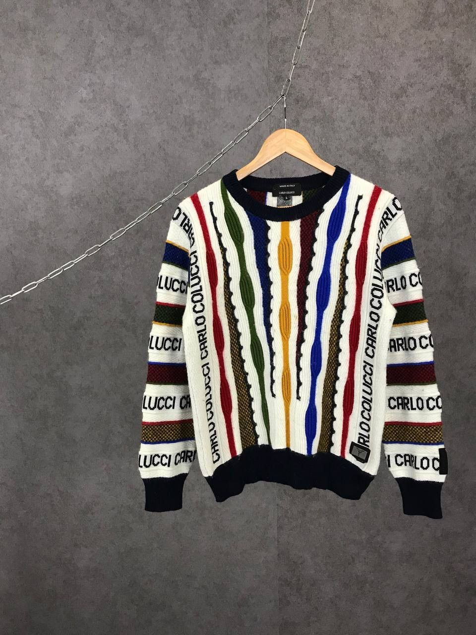 Carlo Colucci Carlo Colucci monogram coogi style sweater Size US S / EU 44-46 / 1 - 1 Thumbnail