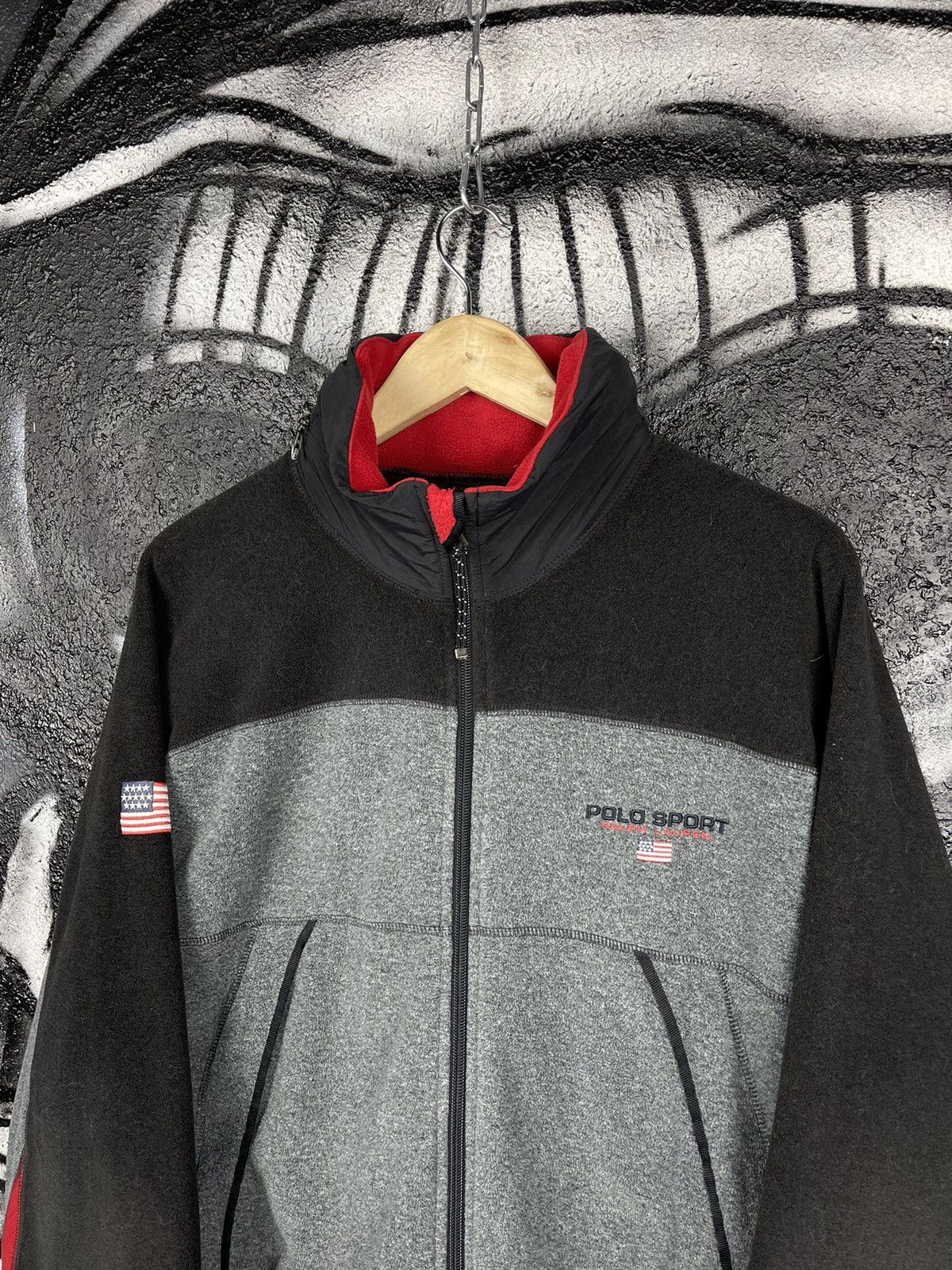 Polo Ralph Lauren Vintage Polo Sport Ralph Lauren Full Zip Fleece Polartec JKT Size US M / EU 48-50 / 2 - 3 Thumbnail
