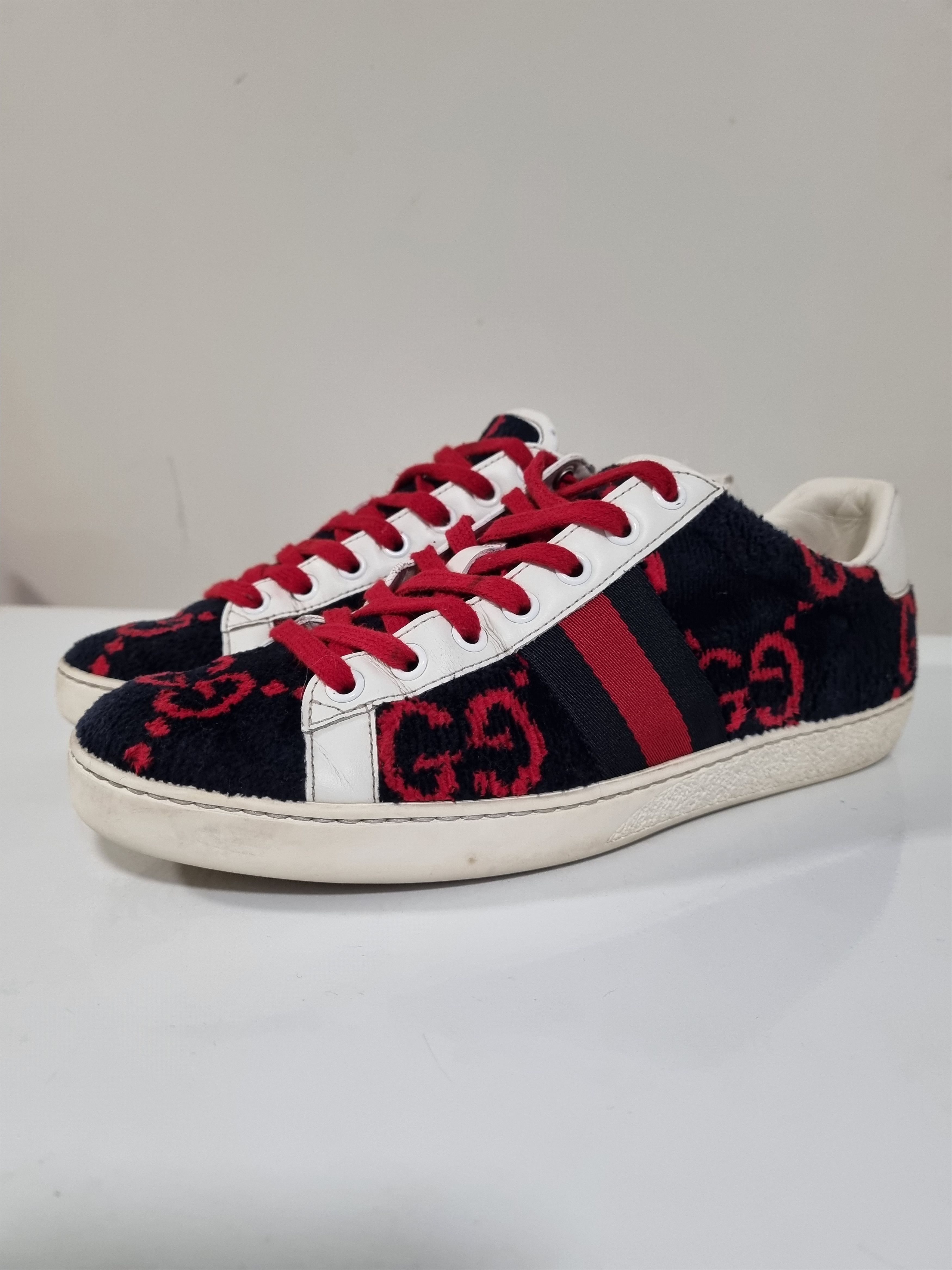 Gucci Gucci Ace Terry Fabric tricolor velvet and leather Size US 8 / IT 38 - 2 Thumbnail