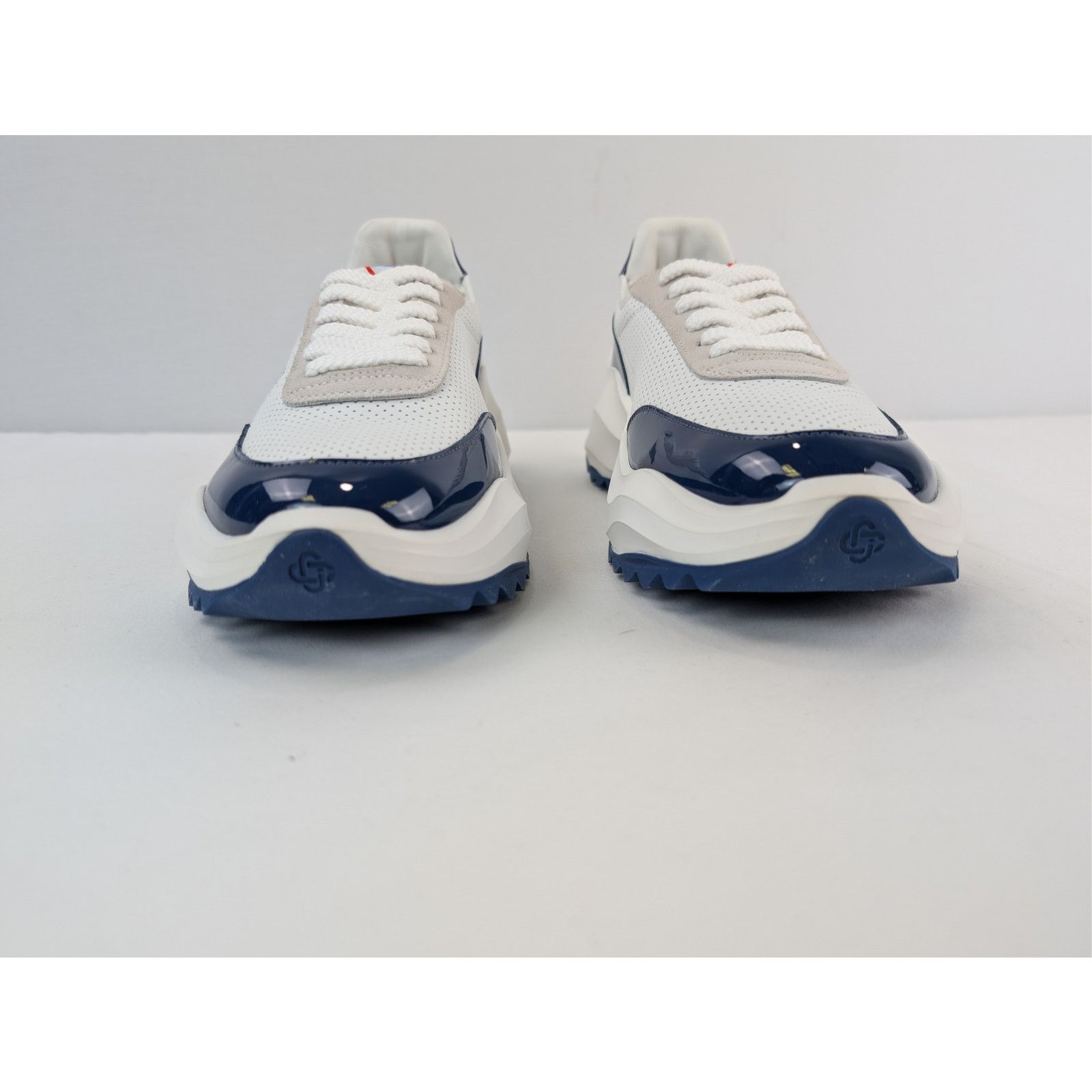 Casablanca o1rshd1 Leather Mens Atlantis Sneaker in White / Navy Size US 9.5 / EU 42-43 - 10 Thumbnail
