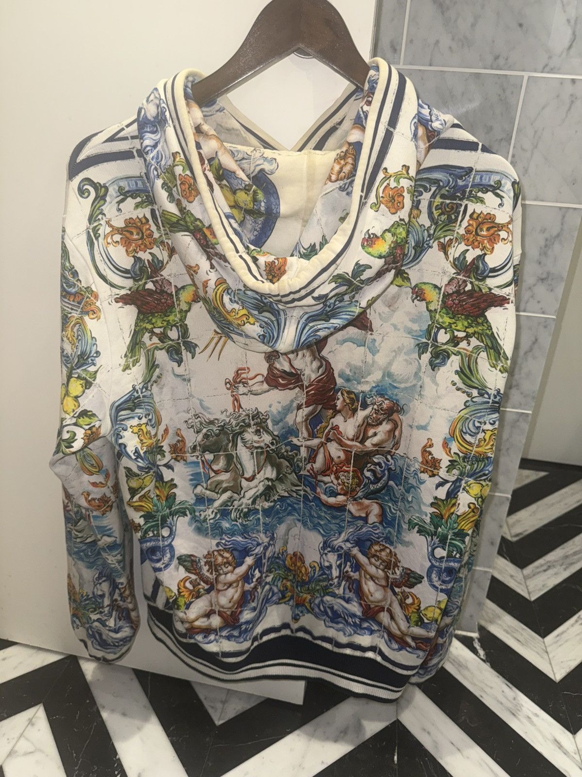 Dolce & Gabbana Dolce & Gabanna Multicolour Hoodie Neptune Print Size US L / EU 52-54 / 3 - 3 Thumbnail