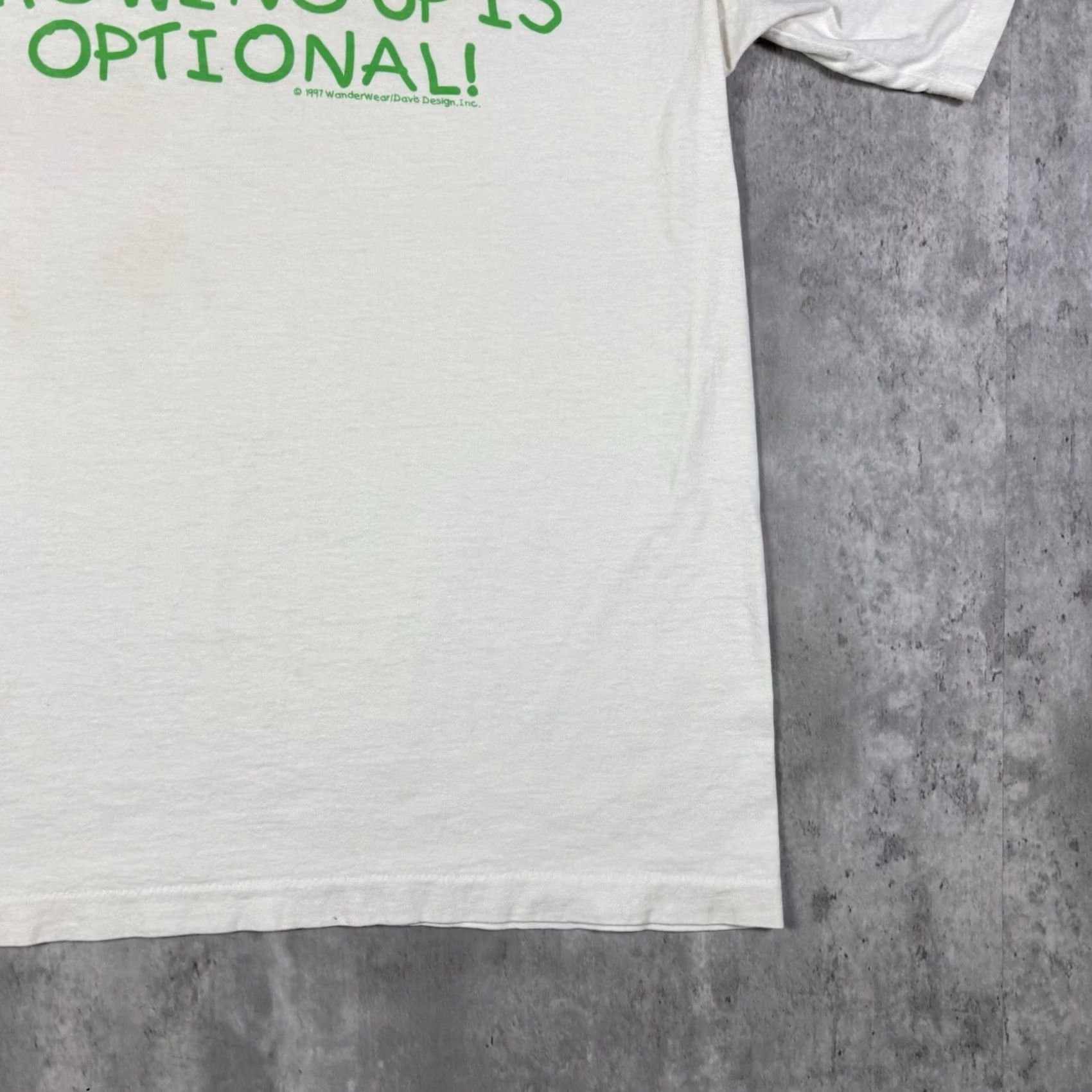 Vintage VINTAGE 90s Funny Quote Humor T Shirt Mens size L White Happy Mom Stitch Free! Growing up is optional Size US L / EU 52-54 / 3 - 4 Thumbnail