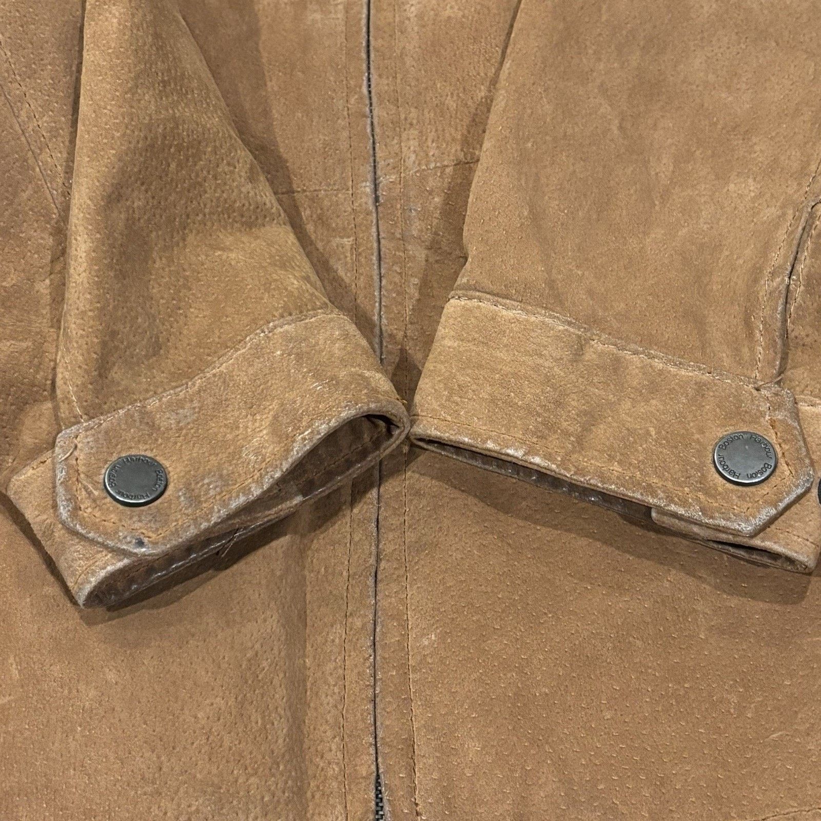 Other Vintage 80s Suede Bomber Jacket Tan Measures XL [Tagged L] Size US XL / EU 56 / 4 - 10 Thumbnail