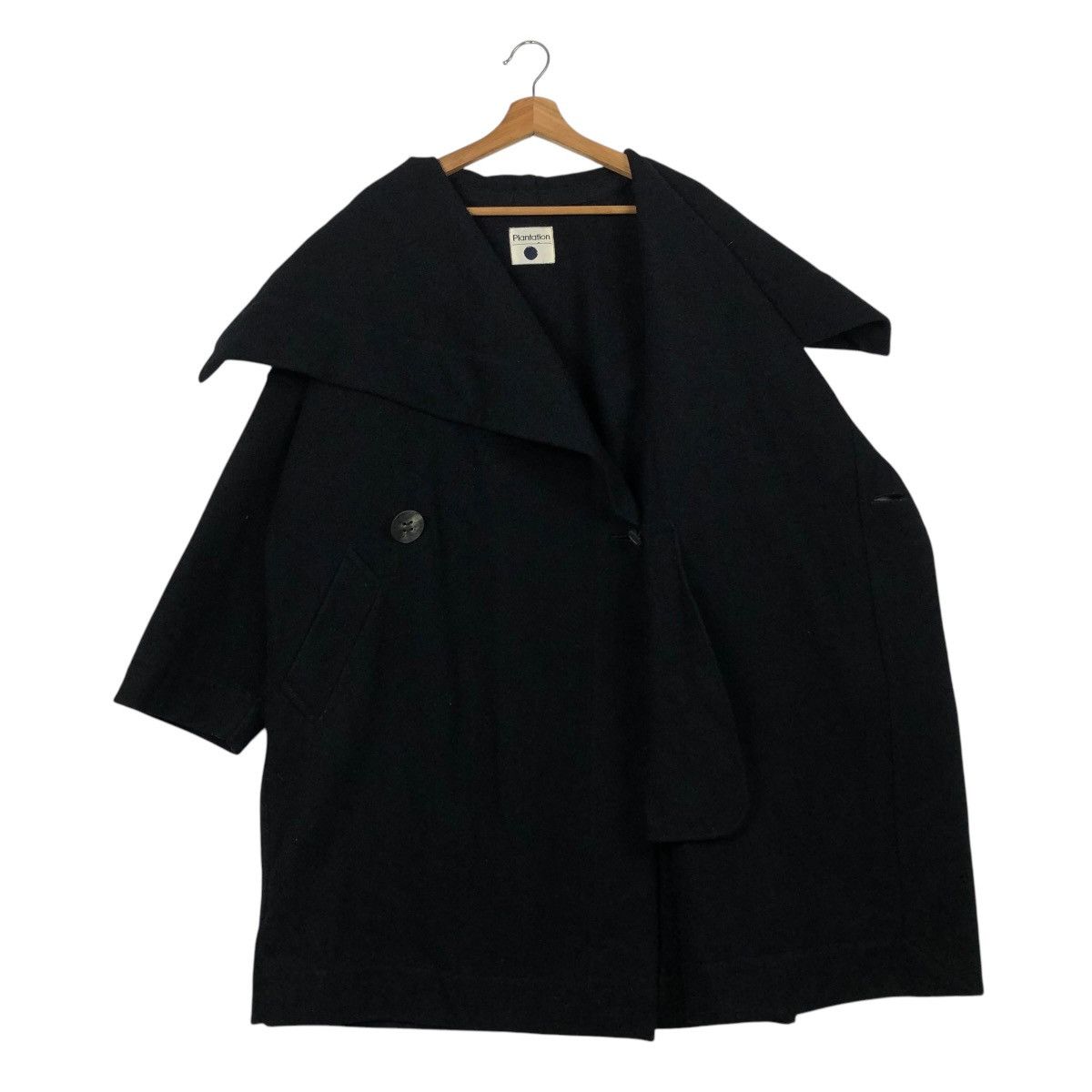 Issey Miyake 🔥RICH BLACK VINTAGE ISSEY MIYAKE PLANTATION WOOL JACKET Size US M / EU 48-50 / 2 - 12 Thumbnail
