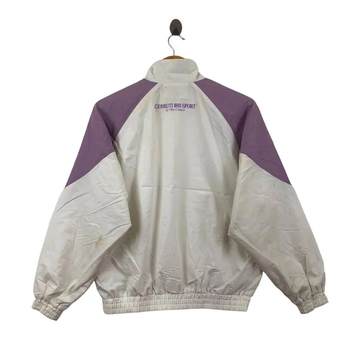 Cerruti 1881 × Vintage Vintage CERRUTI 1881 SPORT Biela Italy Outdoor Tennis Jacket Size L / US 10 / IT 46 - 4 Thumbnail