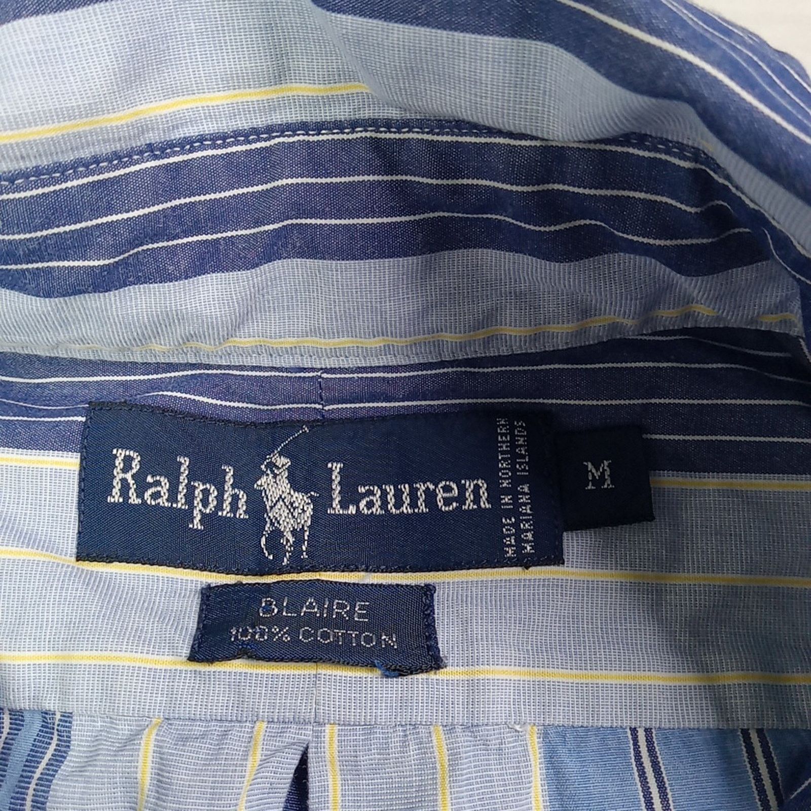 Ralph Lauren Polo Ralph Lauren Blaire Bold Striped LS Shirt Size M Blue Size US M / EU 48-50 / 2 - 4 Thumbnail