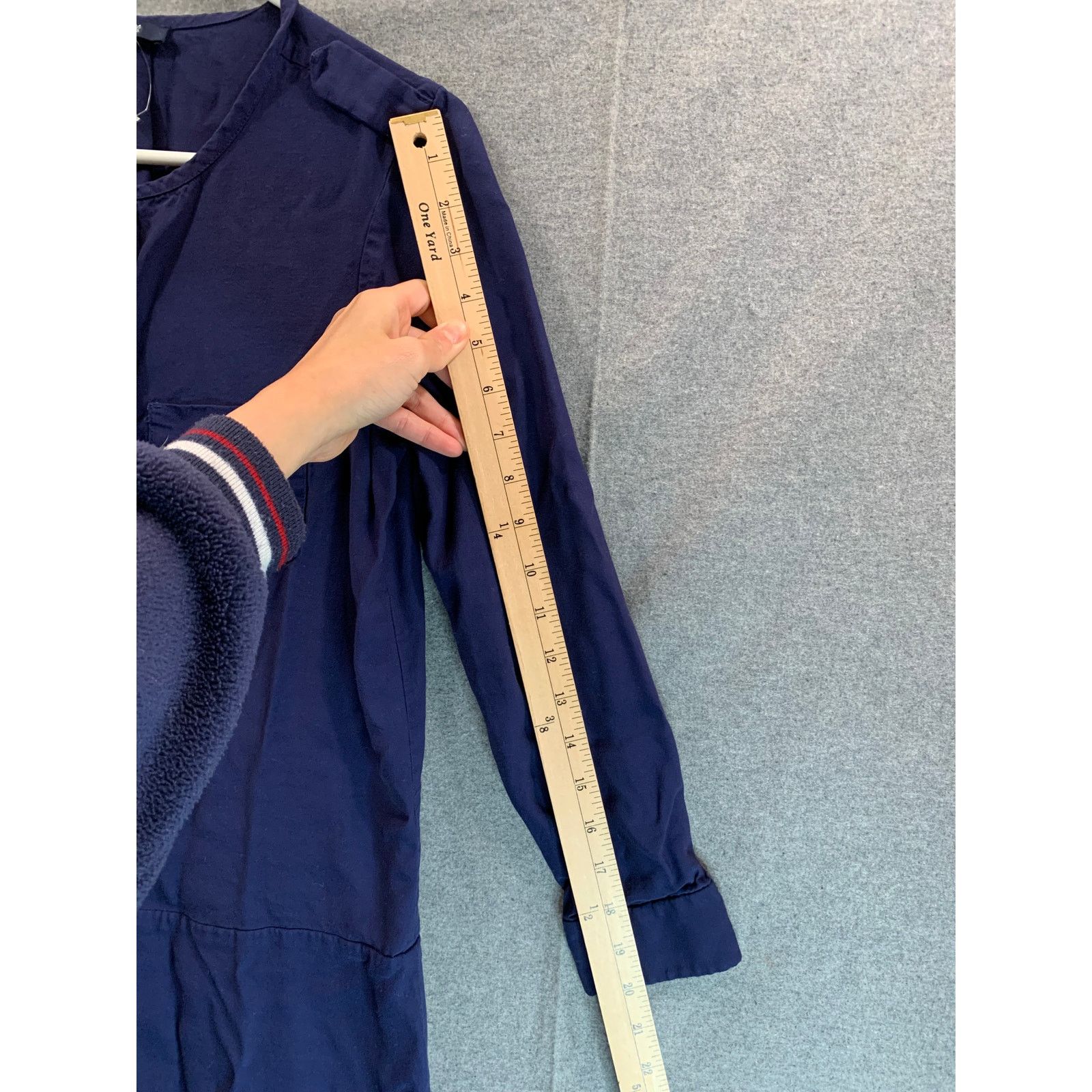 Madewell Madewell Navy Blue Shirt Women Extra Small Long Sleeve Size XS / US 0-2 / IT 36-38 - 5 Thumbnail