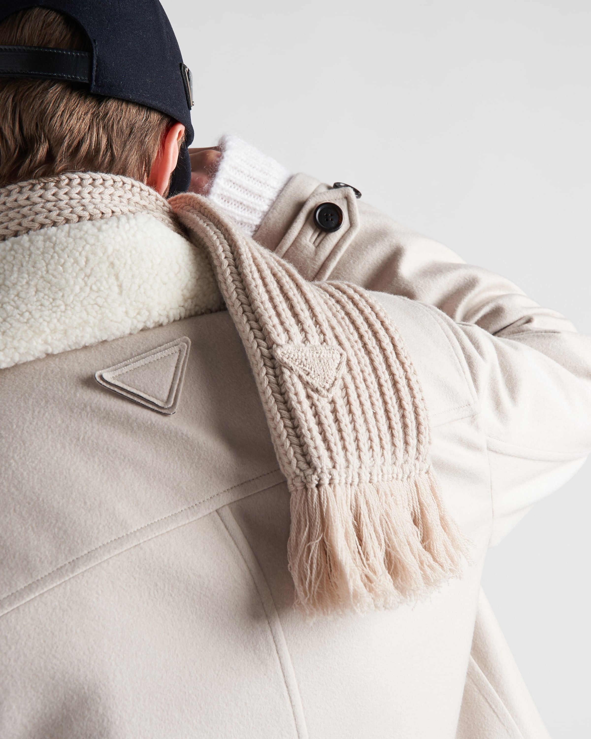 Prada o1mt1gz0925 Cashmere Blouson Jacket in Beige Size US M / EU 48-50 / 2 - 4 Thumbnail
