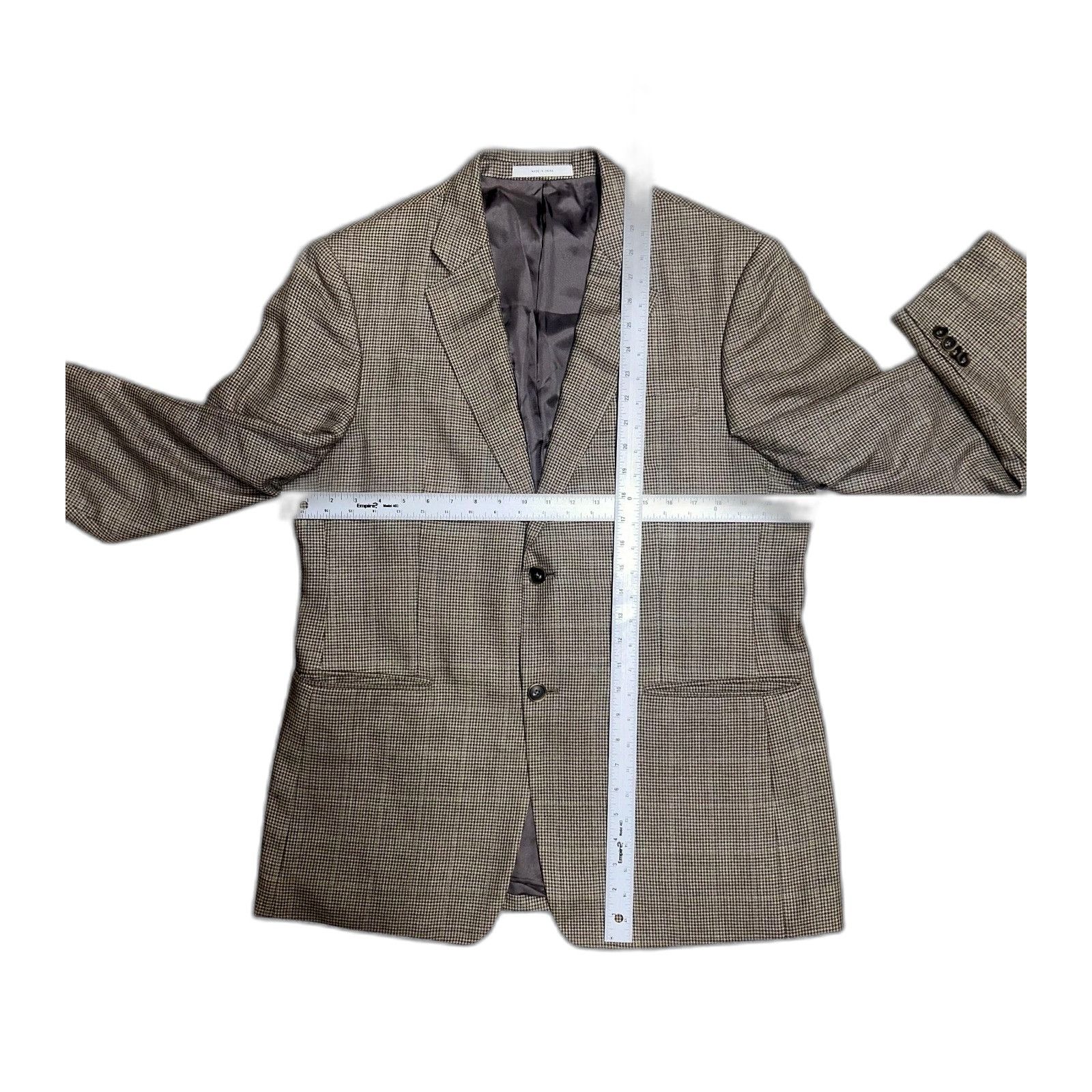 John Varvatos John W. Nordstrom Plaid Blazer Jacket Sport Coat Wool Silk B Size 34S - 6 Thumbnail