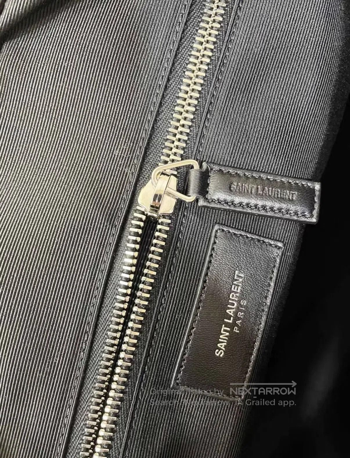 Saint Laurent Paris Black Studded Leather Handbag with Top Handles. Size ONE SIZE - 6 Thumbnail
