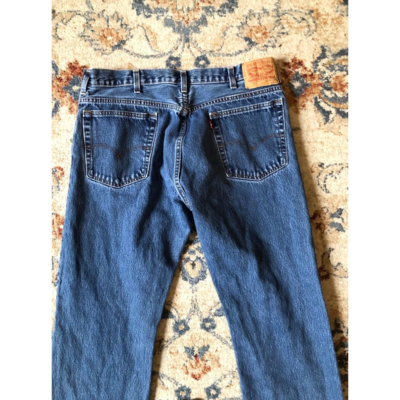 Levi's Levi's 517 Jeans Mens Regular 38x34 Blue Denim Bootcut Cowboy Western 100% Cotton Zip Button Pockets Dark Rise High Inseam 34 Size 26" / US 2 / IT 38 - 7 Thumbnail