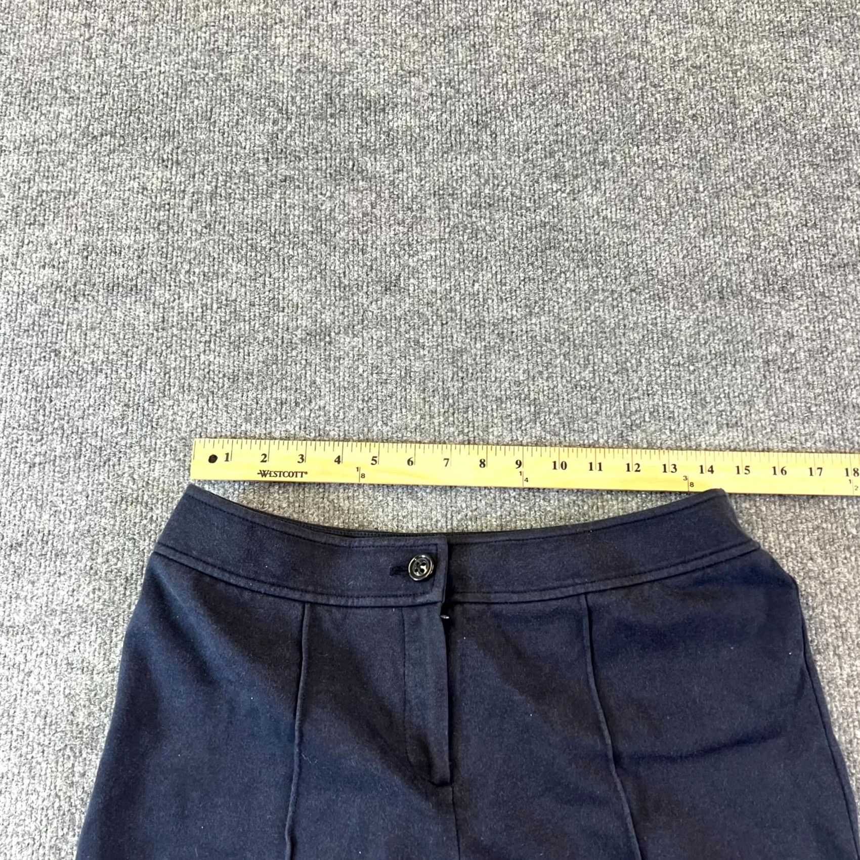 Talbots Talbots Pants Womens 10 Navy Cotton Stretch Wide-Leg Cropped Office Wear Size 32" / US 10 / IT 46 - 3 Thumbnail