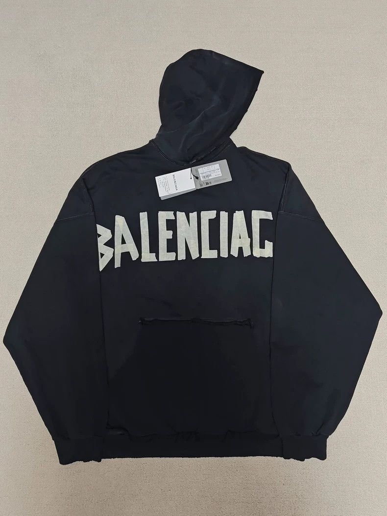 Balenciaga Balenciaga 23SS adhesive tape TAPE paper hoodie | Grailed