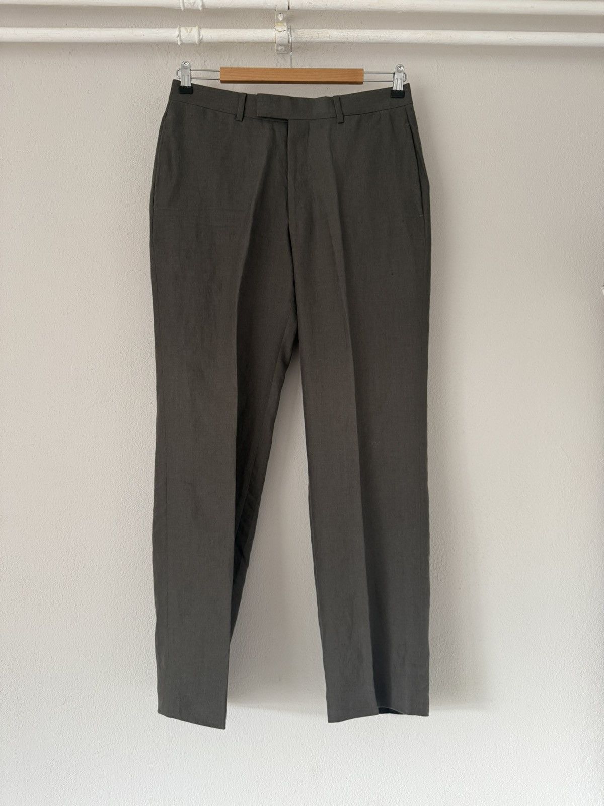 Hermes Hermès Olive Brown Linen Trousers Size US 33 - 1 Thumbnail