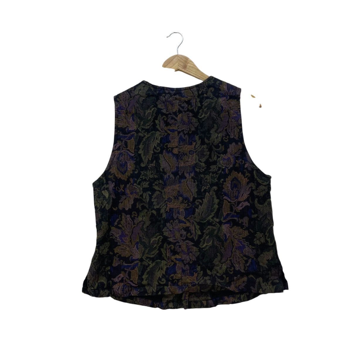 45rpm 💥Vintage Grape Vest Fullprint Floral Dual Pocket Size M / US 6-8 / IT 42-44 - 2 Thumbnail