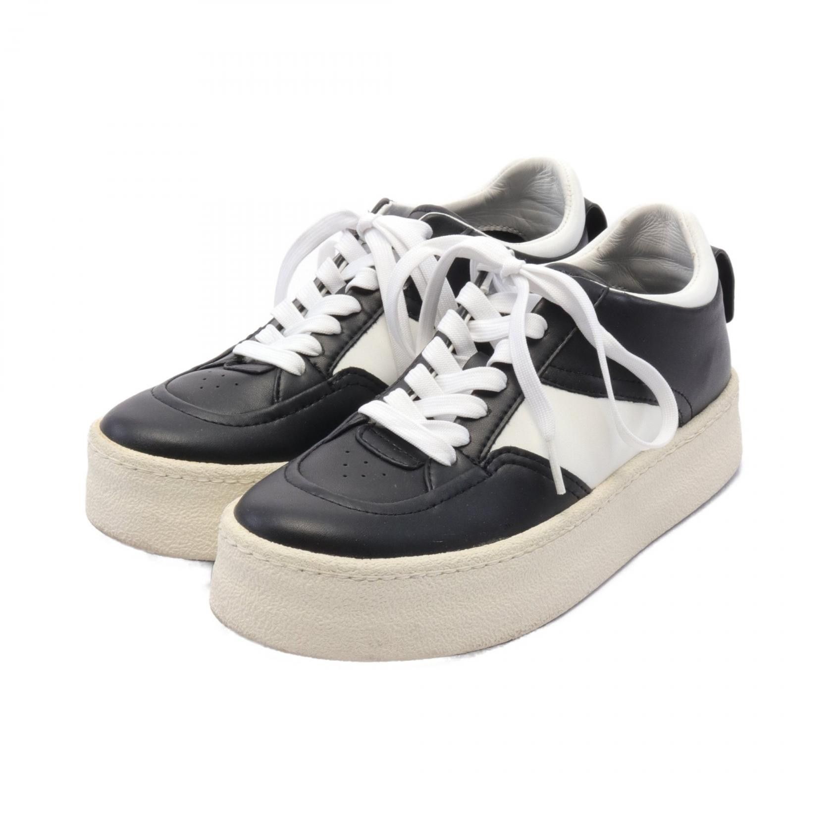 Armani Emporio Armani Leather Sneakers Leather Shoes in Black, Men's