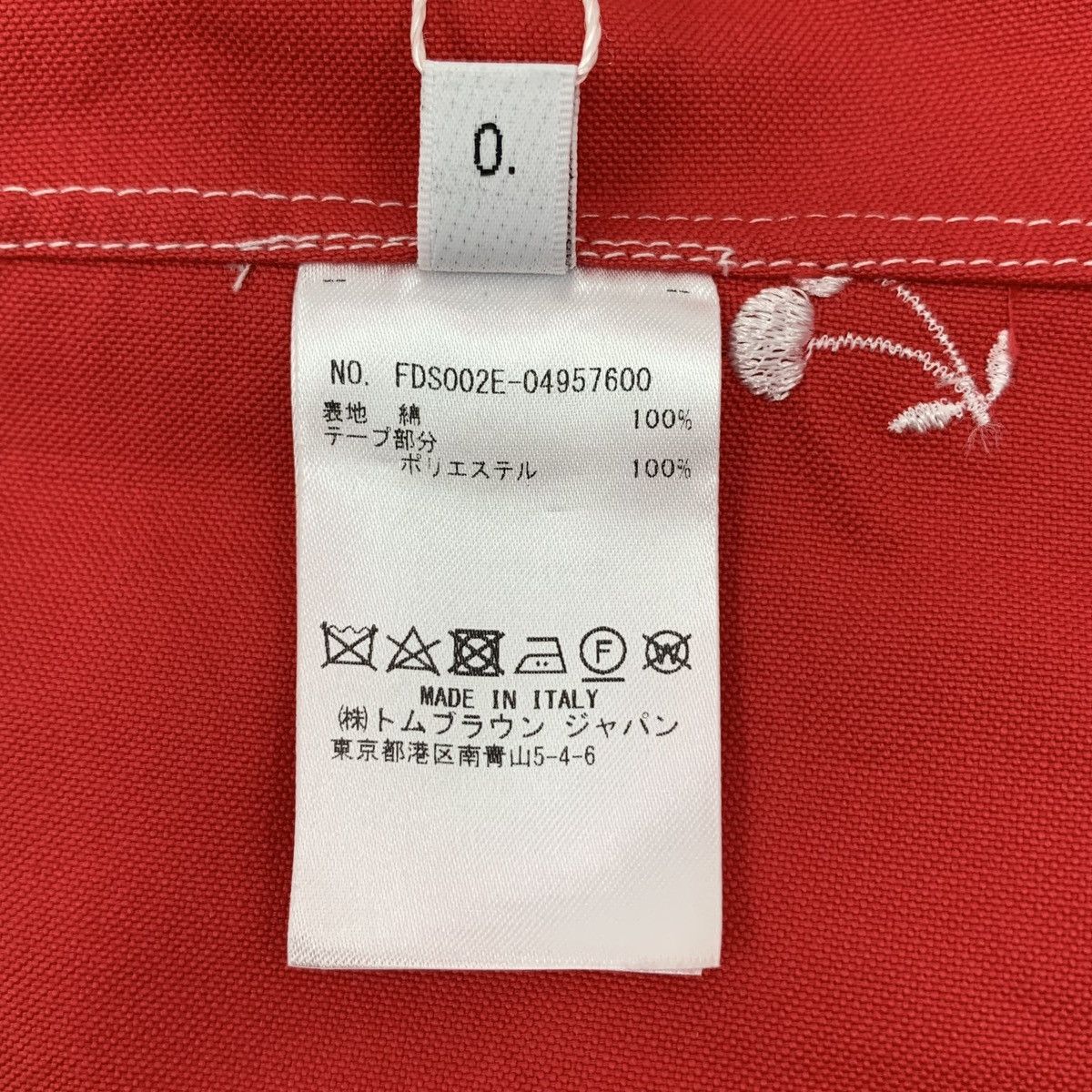 Thom Browne Thom Browne Red Cherry Embroidered Long Sleeve Shirt K26WX Size S / US 4 / IT 40 - 9 Thumbnail