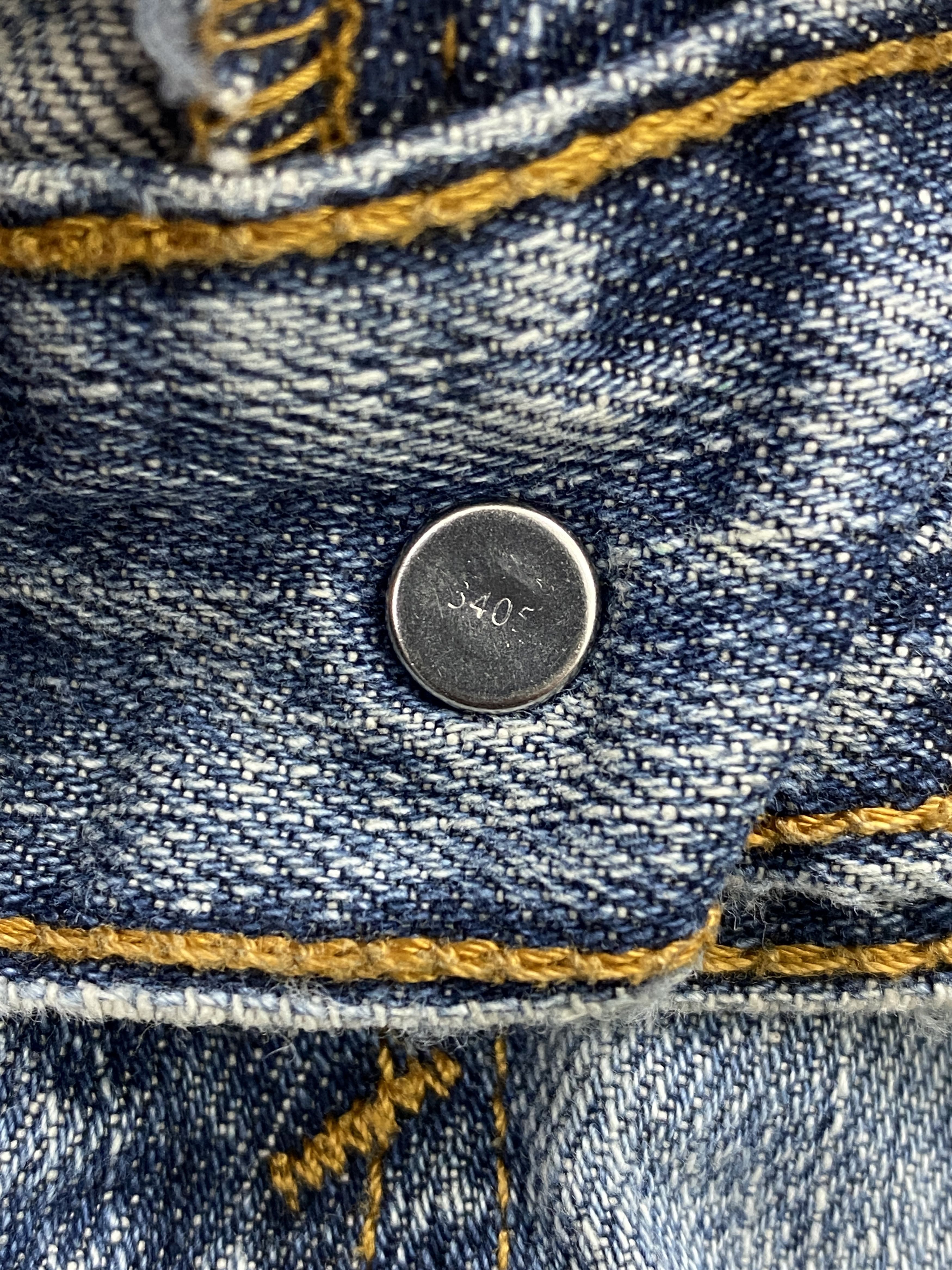 Distressed Vintage Levi's 505 Faded Blue Jeans
