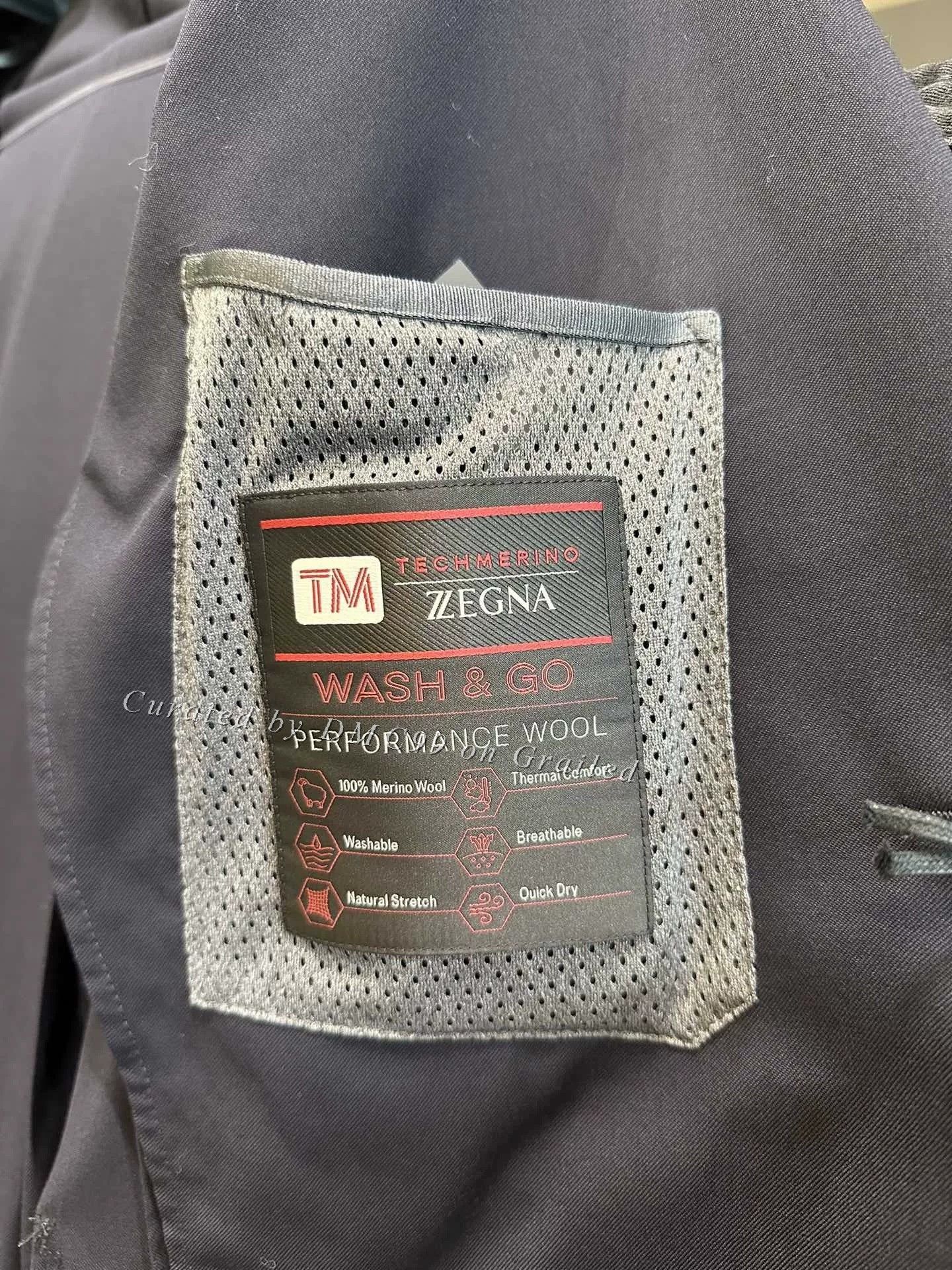 Ermenegildo Zegna Zegna Men's Dark Blue Wool Suit Size US S / EU 44-46 / 1 - 6 Thumbnail