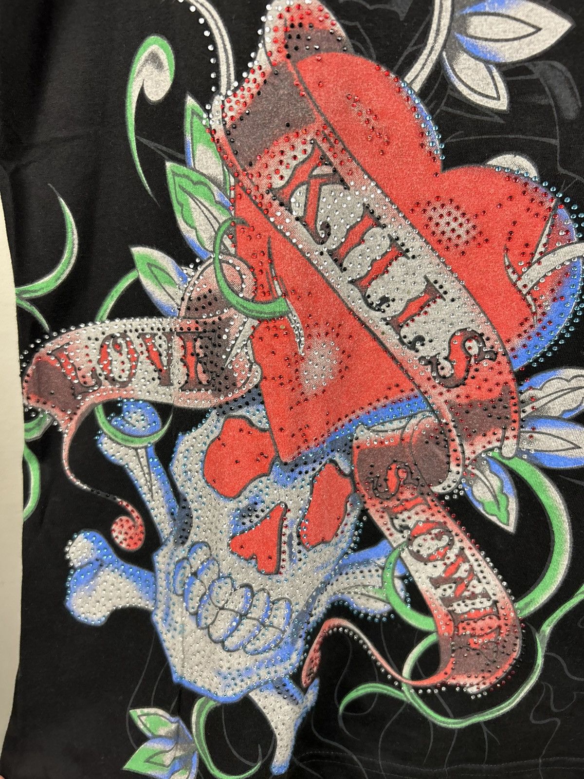 Ed Hardy Vintage Ed Hardy T shirt Black Skull Kills Love Size US L / EU 52-54 / 3 - 9 Thumbnail