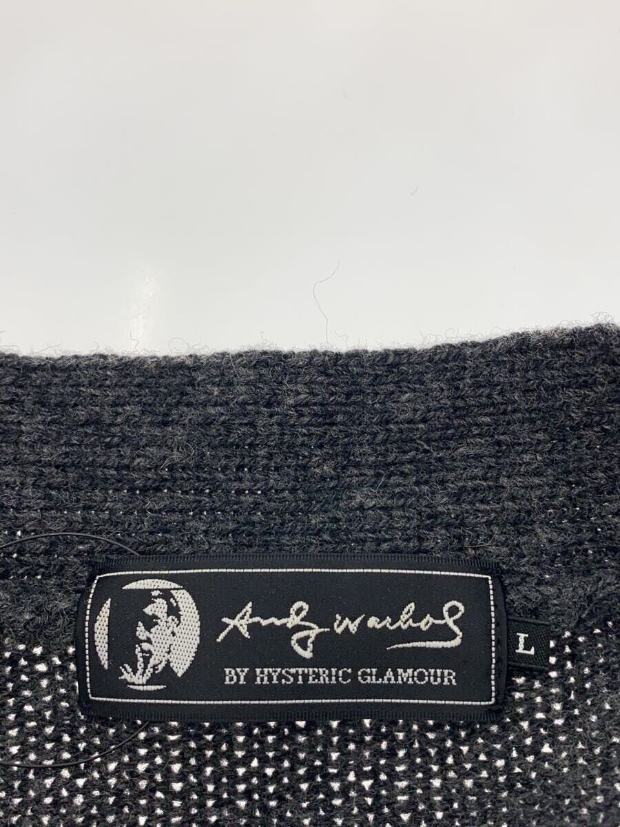 Hysteric Glamour Andy Warhol Varsity Striped Wool Knit Cardigan Size US L / EU 52-54 / 3 - 4 Thumbnail