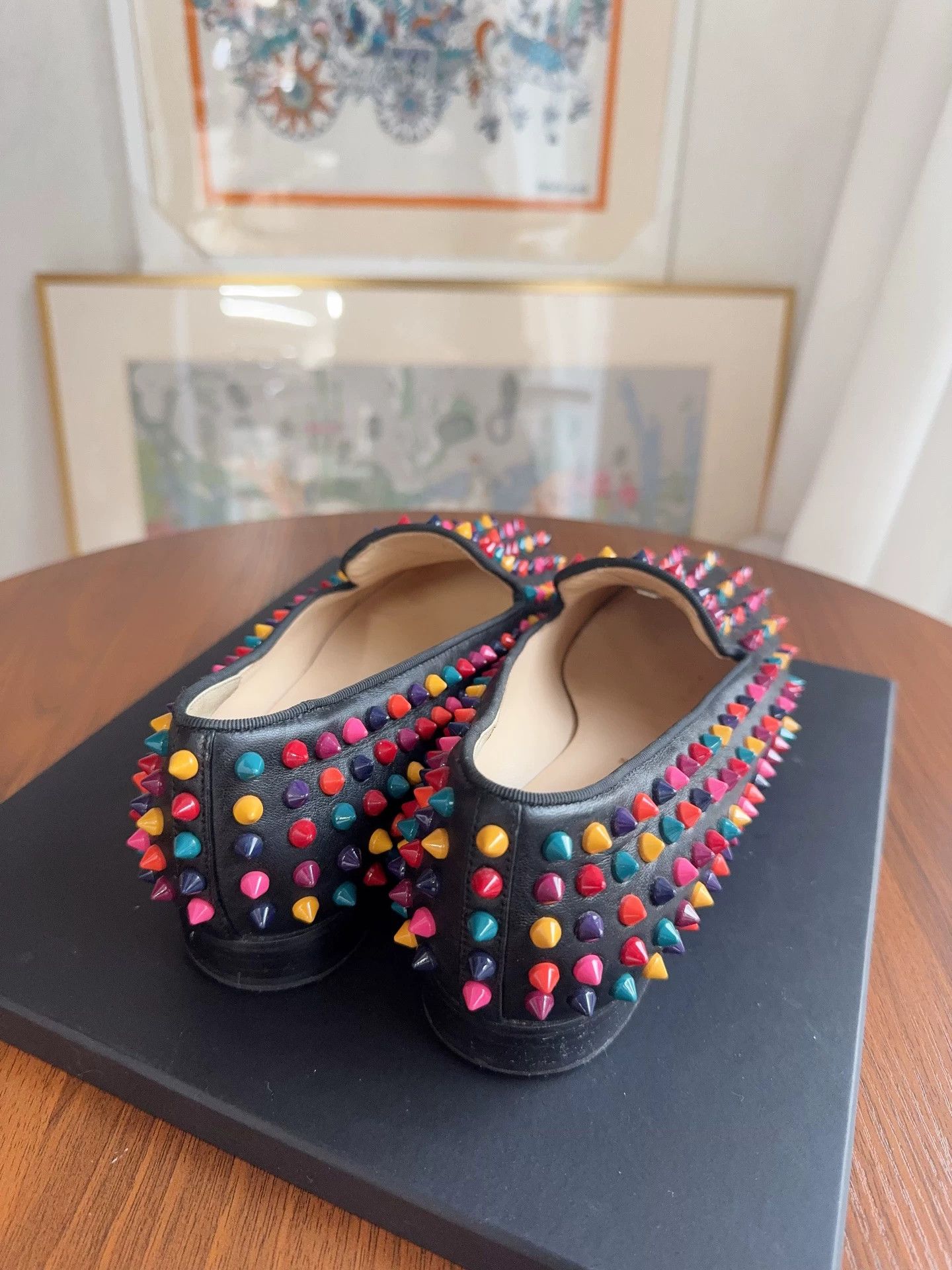 Christian Louboutin CL Rainbow Studs Loafer 97 New 38.5 Size US 7.5 / IT 37.5 - 5 Thumbnail