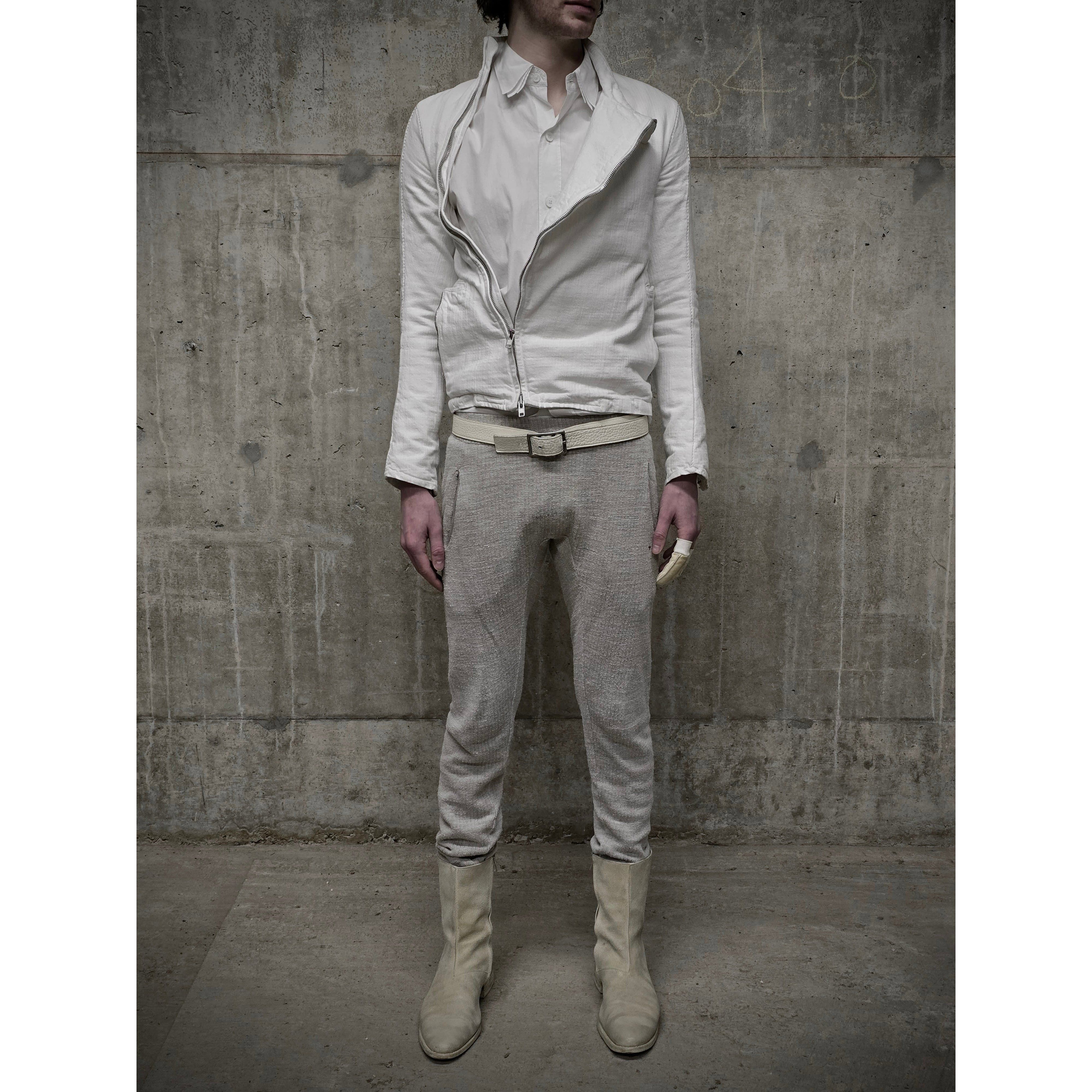 Ma+ m.a+ by Maurizio Amadei 24 P1121EE Fitted Linen Knit Pants Size US 28 / EU 44 - 2 Thumbnail