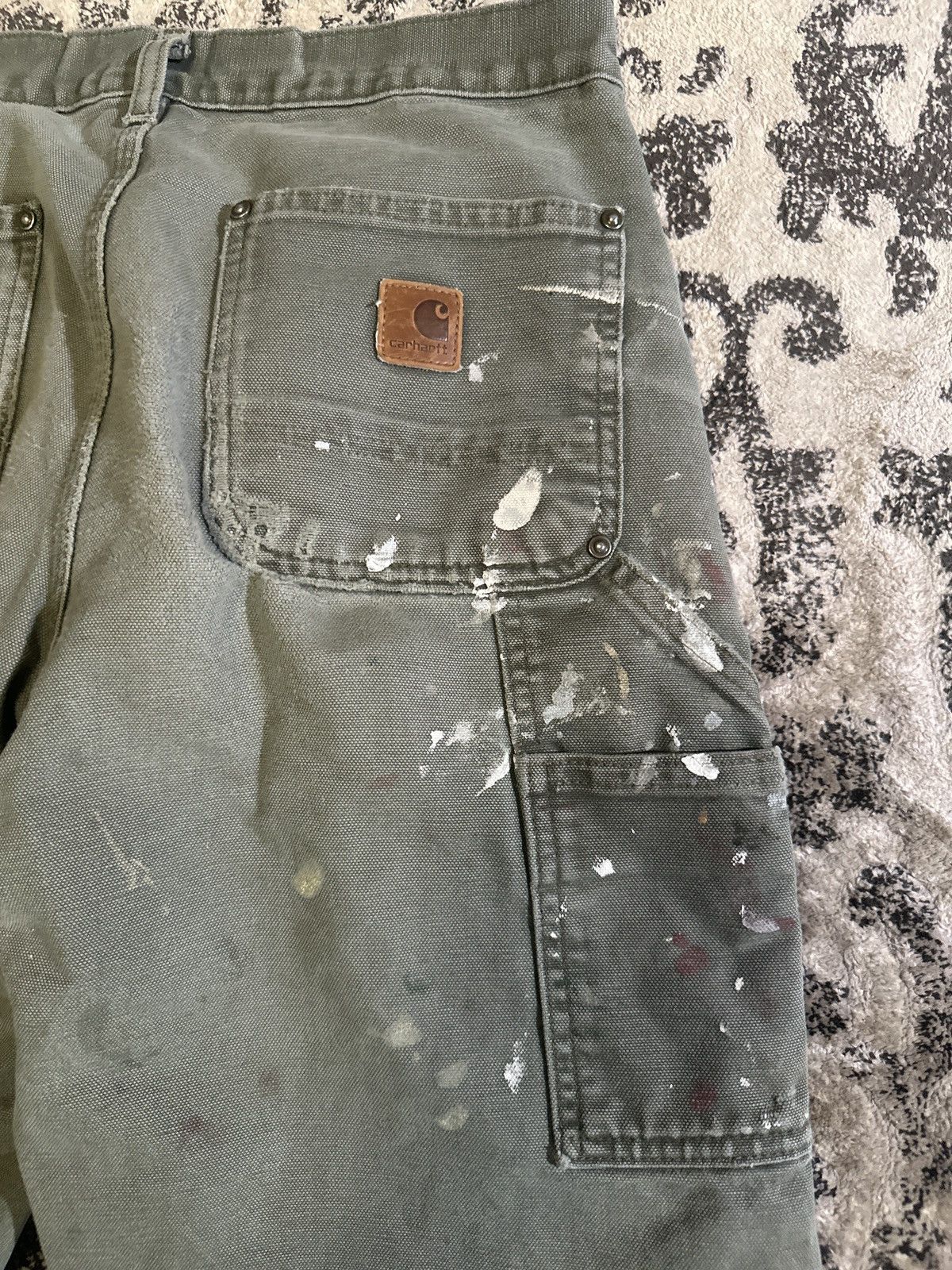 Carhartt × Vintage Vintage Carhartt Double Knee Paint Splatter Pants Size US 30 / EU 46 - 7 Thumbnail
