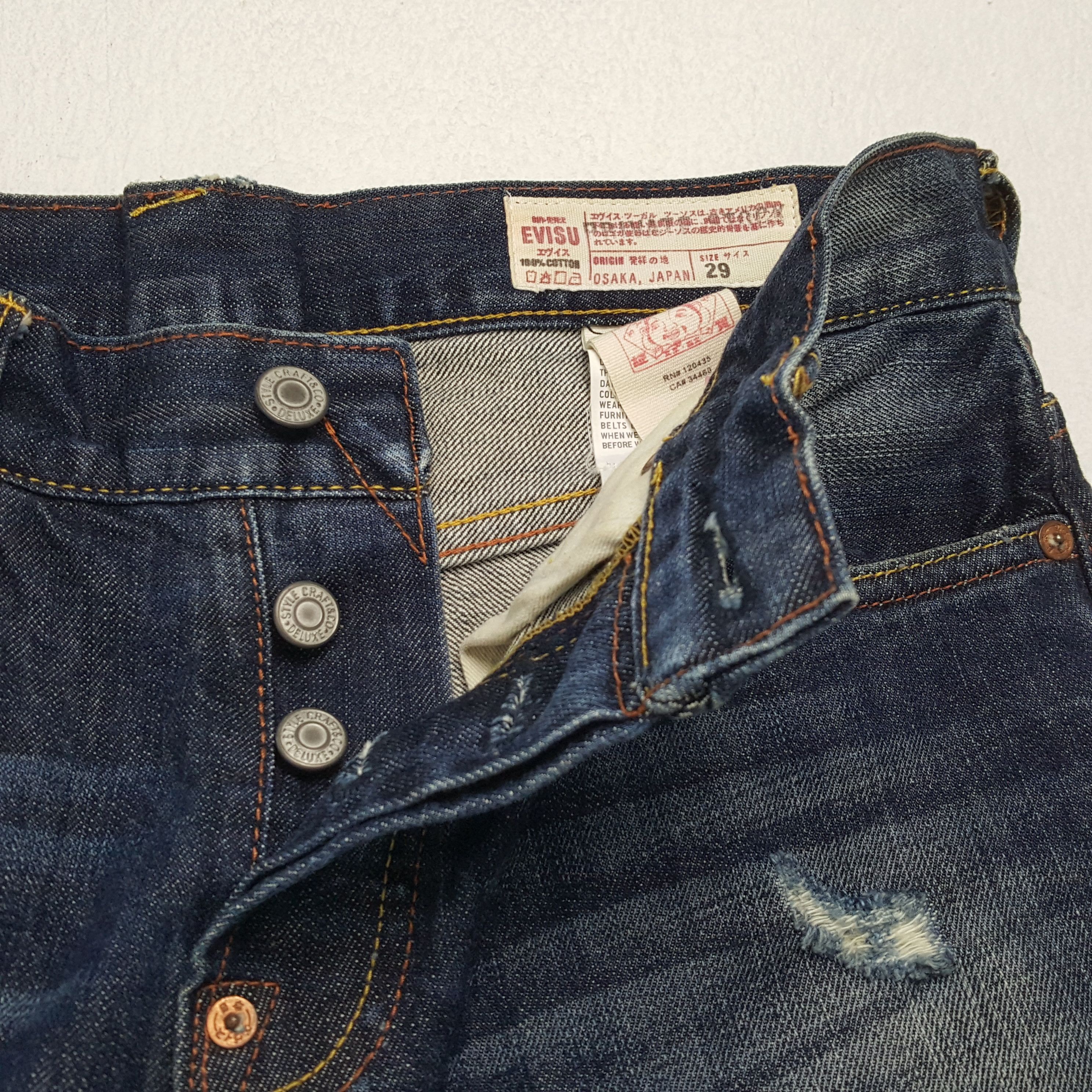 Evisu × Japanese Brand × Vintage Vintage EVISU Japanese Brand Daicock Custom Style Jeans Size US 30 / EU 46 - 13 Thumbnail