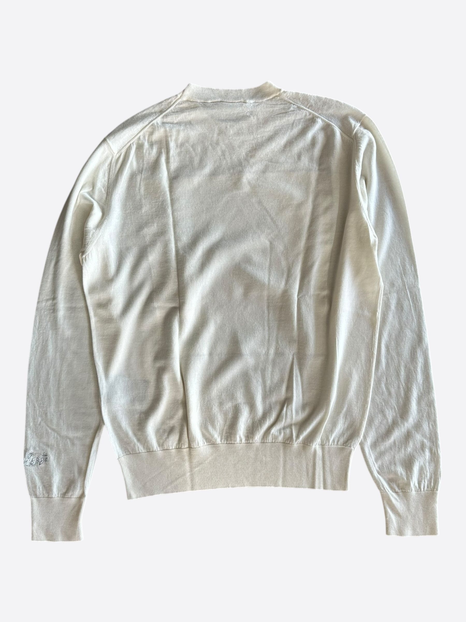 Dior Kenny Scharf White & Multicolor Playing Cards Wool Sweater Size US L / EU 52-54 / 3 - 2 Thumbnail